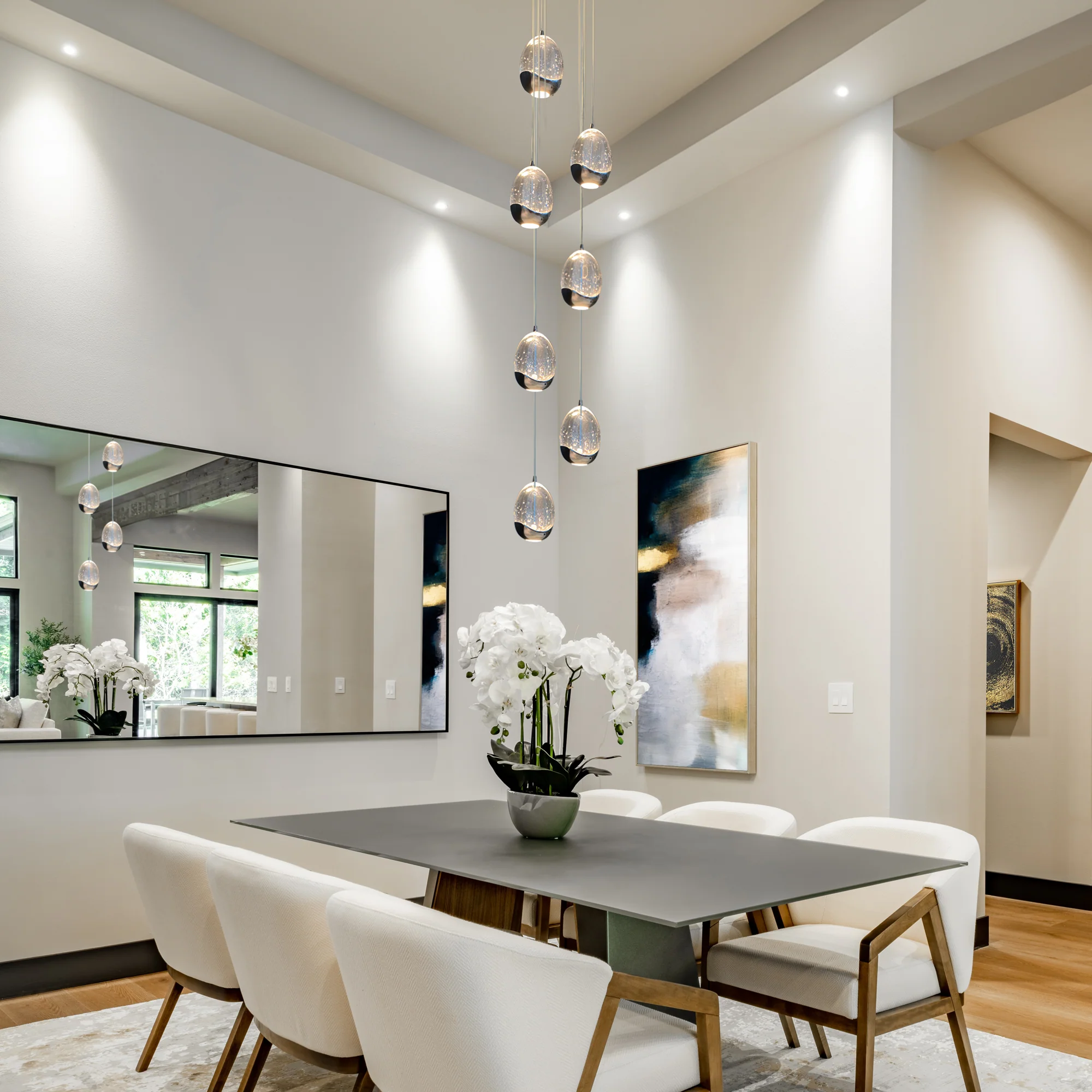 VONN Artisan Venezia VAC3207CH 7-Light Integrated LED ETL Certified Pendant, Height Adjustable Chandelier, Chrome - Image 5