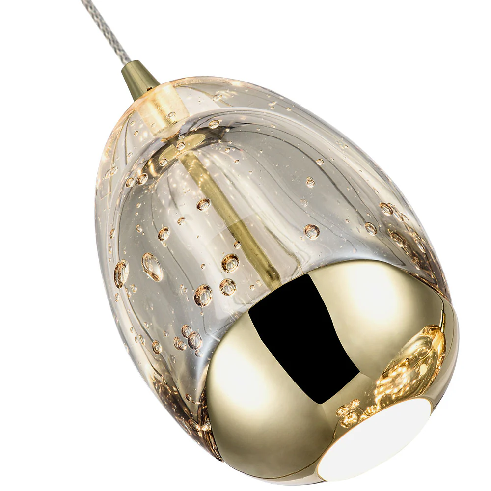 VONN Artisan Venezia VAC3207GL 7-Light Integrated LED ETL Certified Pendant, Height Adjustable Chandelier, Gold - Image 10