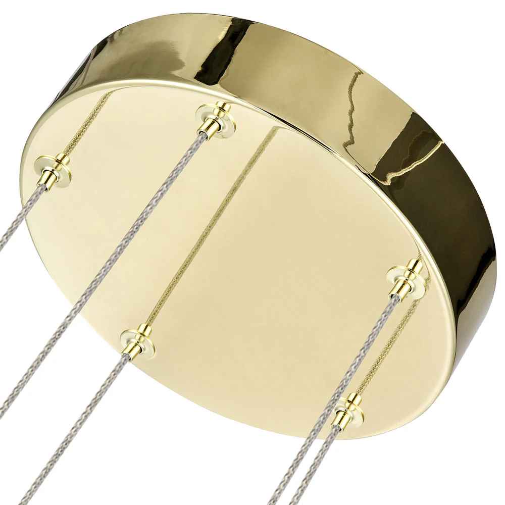 VONN Artisan Amalfi VAC3215GL 5-Light Integrated LED ETL Certified Pendant, Height Adjustable Chandelier, Gold - Image 11