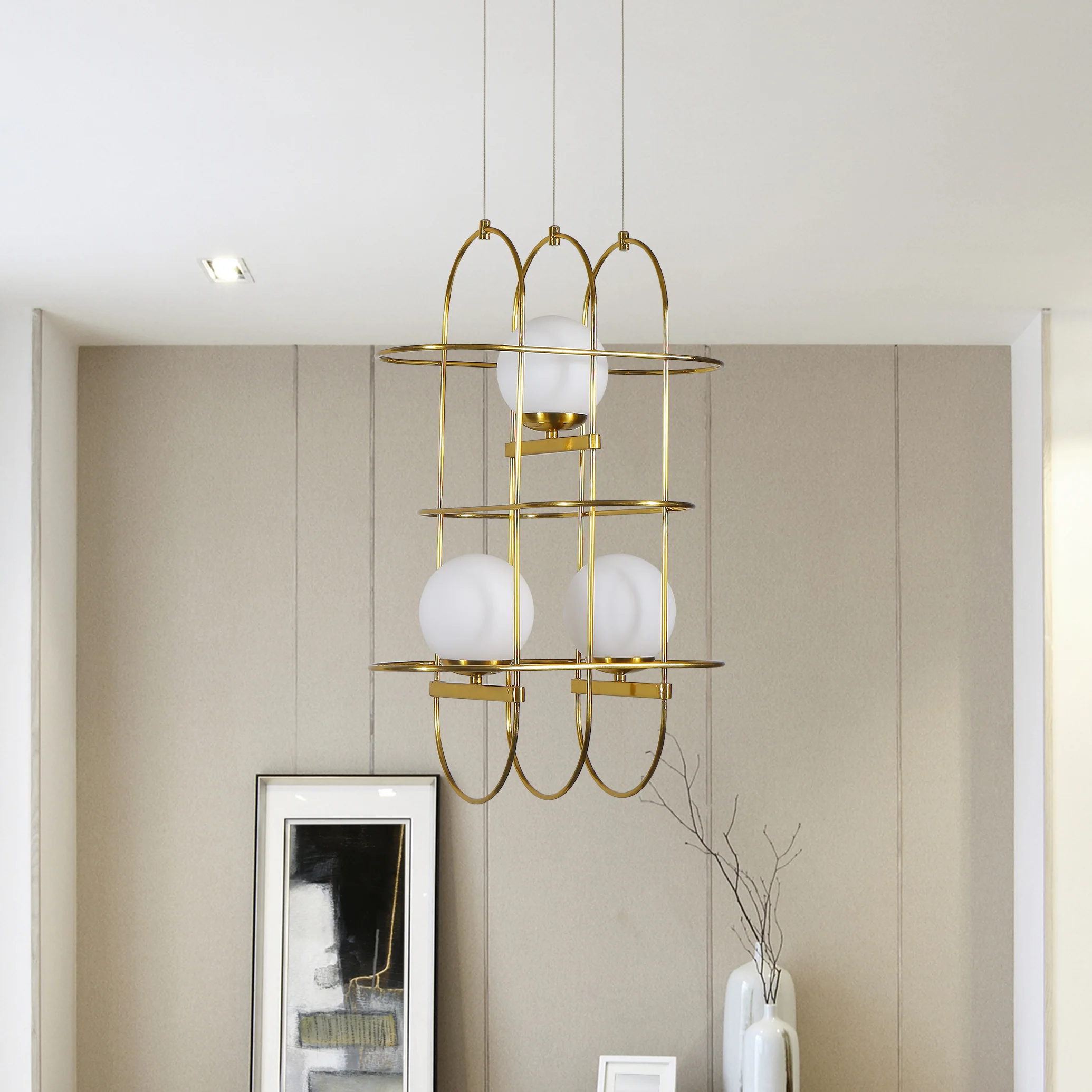 VONN Artisan Lyra VAC3273AB 16" Integrated LED ETL Certified Height Adjustable Chandelier, Pendant - Image 5