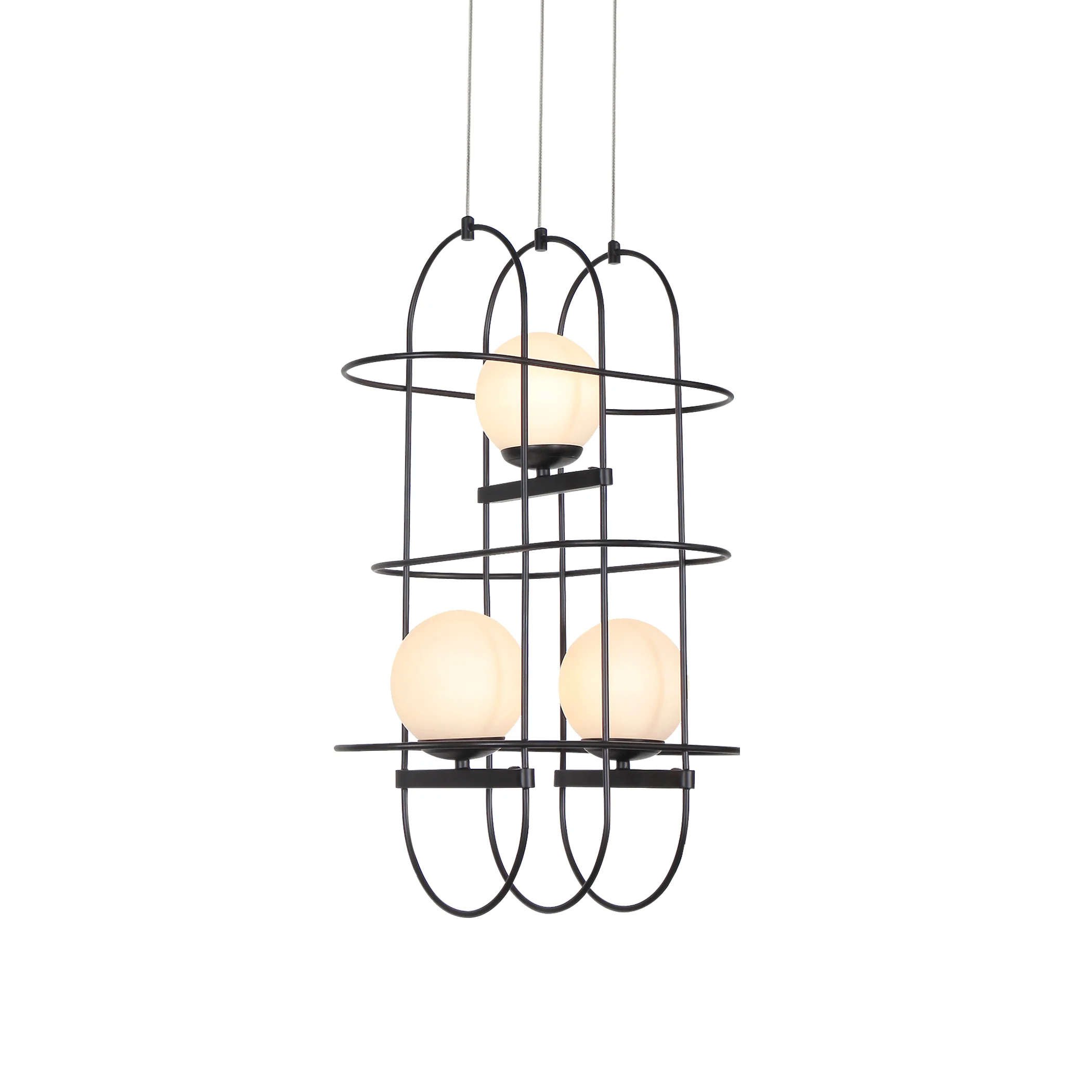 VONN Artisan Lyra VAC3273BL 16" Integrated LED ETL Certified Height Adjustable Chandelier, Black Pendant - Image 6