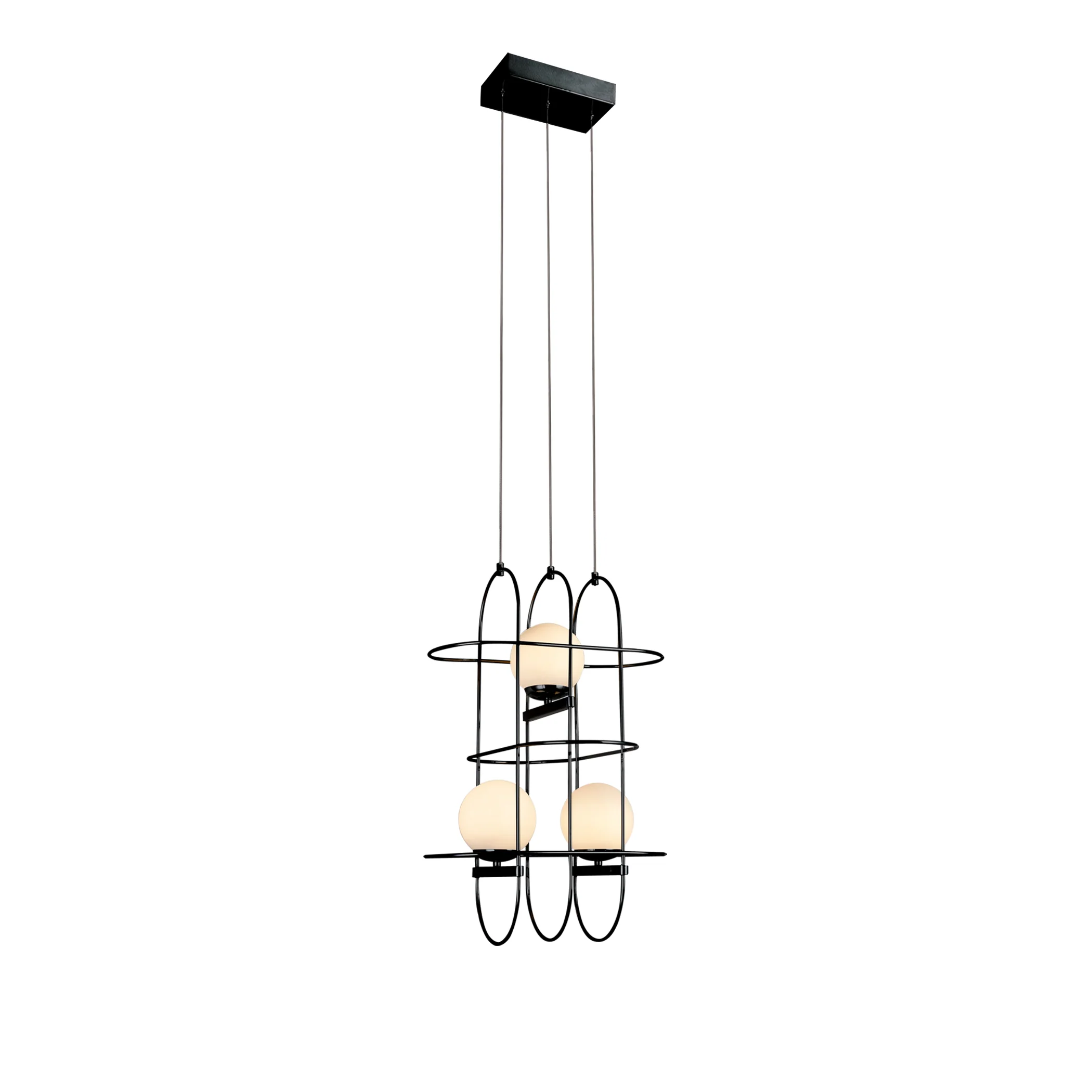 VONN Artisan Lyra VAC3273BL 16" Integrated LED ETL Certified Height Adjustable Chandelier, Black Pendant - Image 7