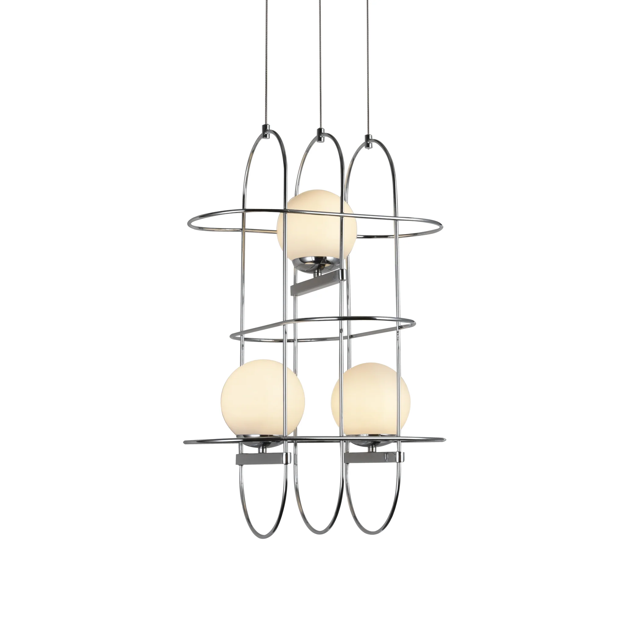 VONN Artisan Lyra VAC3273CH 16" Integrated LED ETL Certified Height Adjustable Chandelier, Chrome Pendant - Image 7