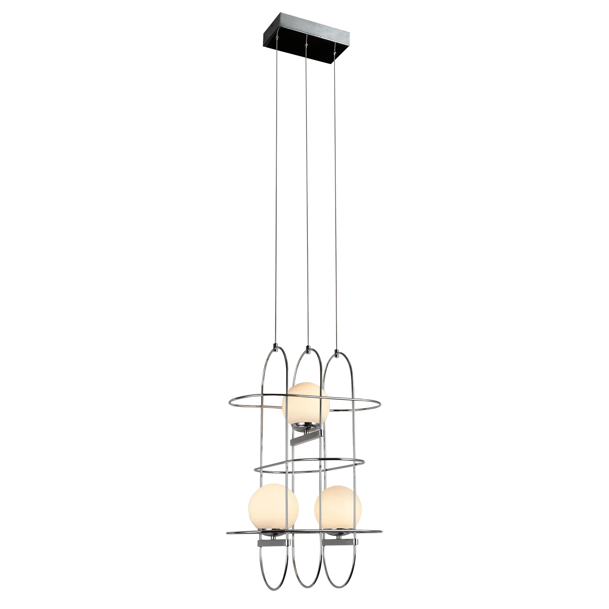 VONN Artisan Lyra VAC3273CH 16" Integrated LED ETL Certified Height Adjustable Chandelier, Chrome Pendant - Image 8