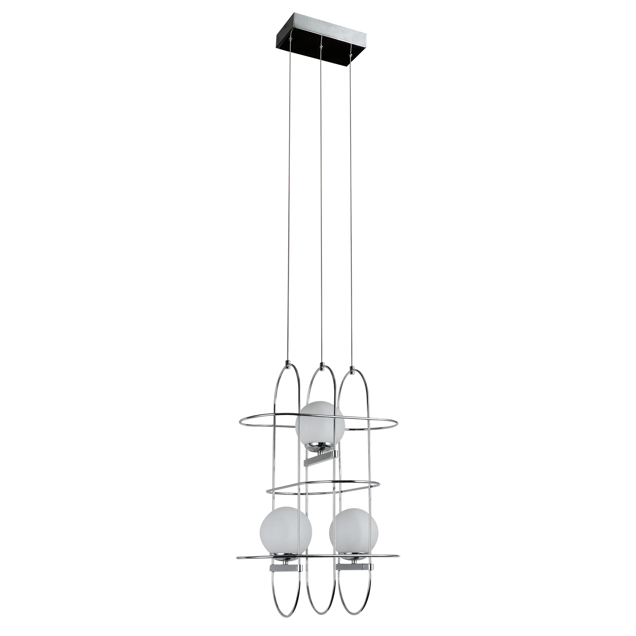 VONN Artisan Lyra VAC3273CH 16" Integrated LED ETL Certified Height Adjustable Chandelier, Chrome Pendant - Image 9