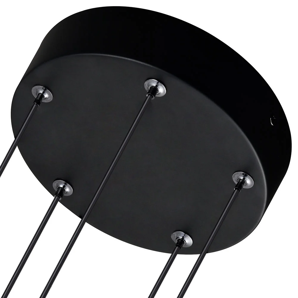 VONN Artisan Ravello VAC3285BL 5-Light Integrated LED ETL Certified Pendant Height Adjustable Chandelier, Black - Image 12