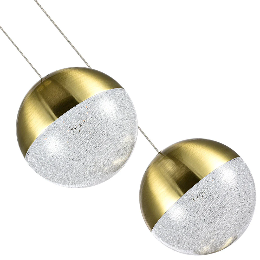 VONN Artisan Ravello VAC3285BRS 5-Light Integrated LED ETL Certified Pendant Height Adjustable Chandelier, Brass - Image 9