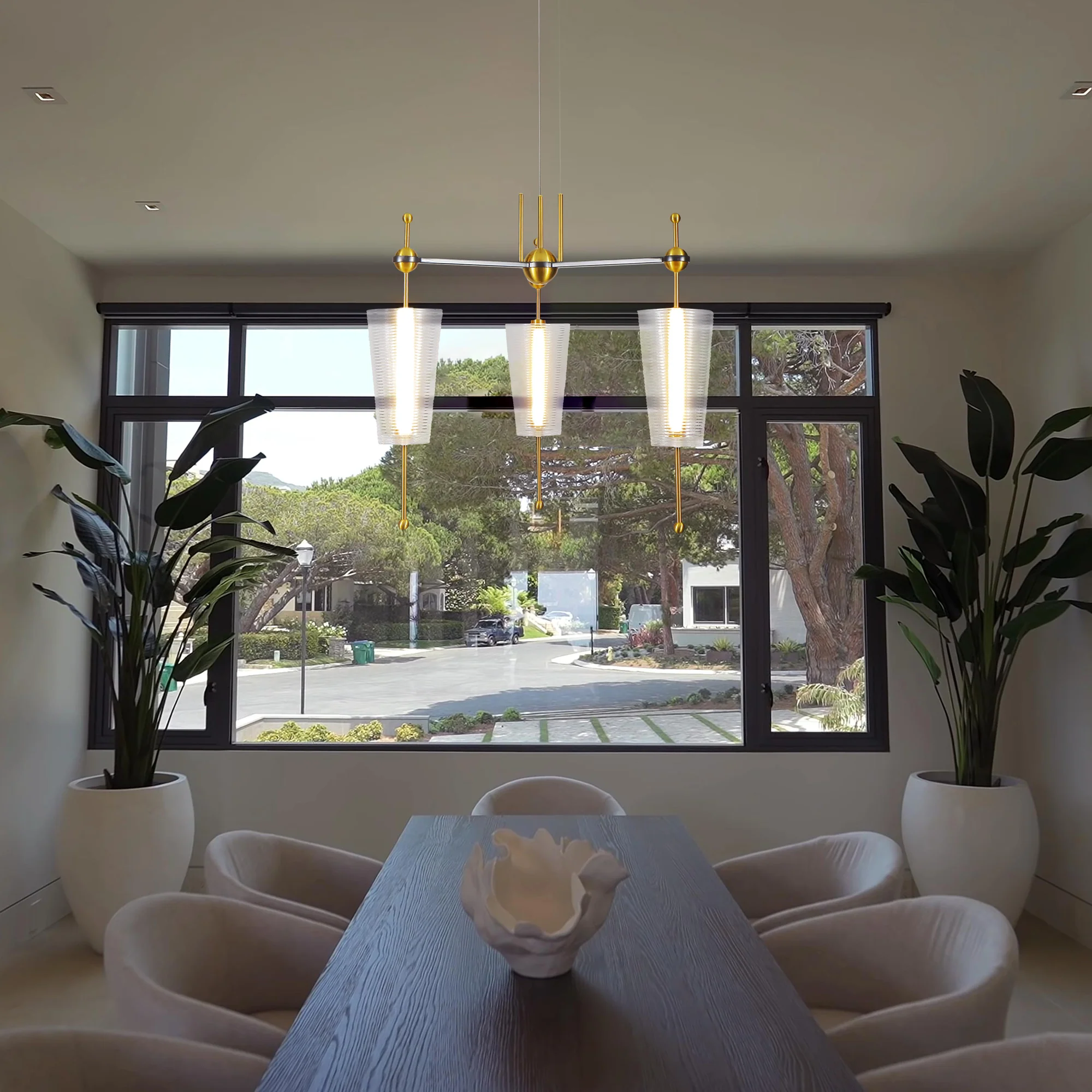 VONN Artisan Toscana VAP2103AB 26" Integrated LED ETL Certified Pendant, Height Adjustable Chandelier - Image 4