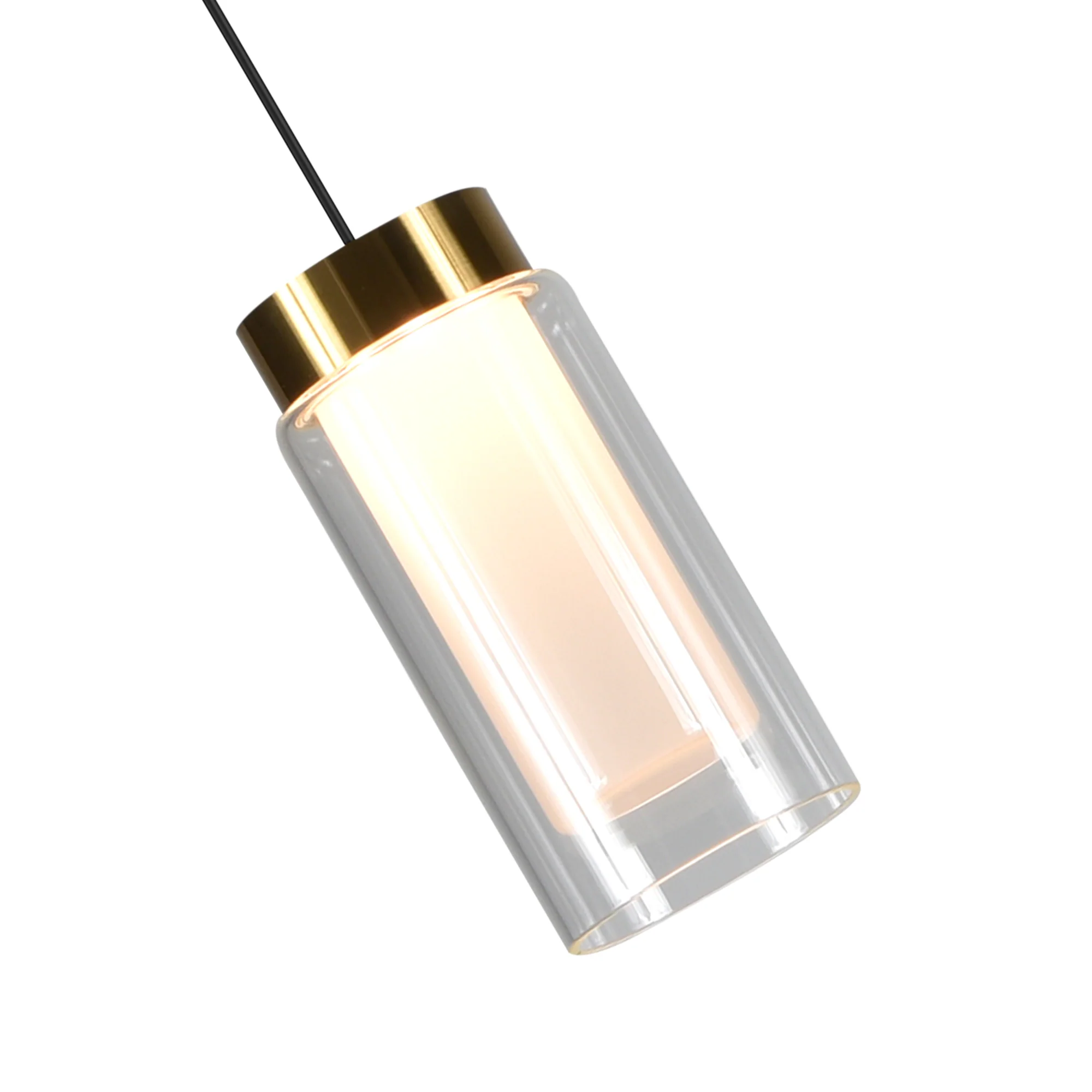 VONN Artisan Genoa VAP2111BL 5" Integrated LED ETL Certified Height Adjustable Pendant with Glass Shade, Black - Image 10