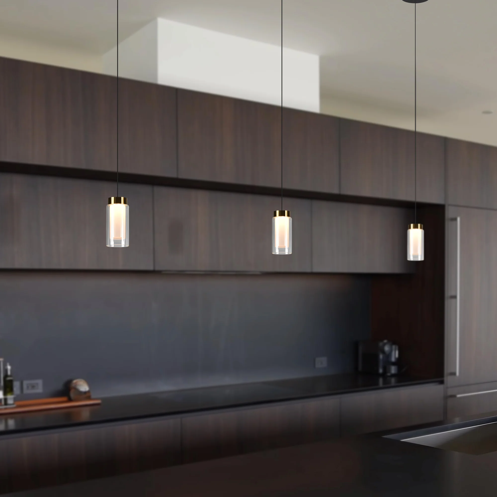 VONN Artisan Genoa VAP2111BL 5" Integrated LED ETL Certified Height Adjustable Pendant with Glass Shade, Black - Image 8