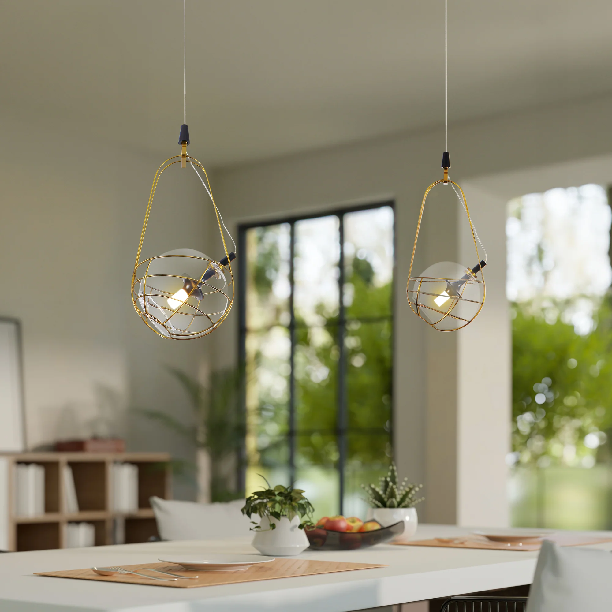 VONN Artisan Firenze VAP2151AB 8" Integrated LED ETL Certified Height Adjustable Pendant with Glass Shade - Image 4