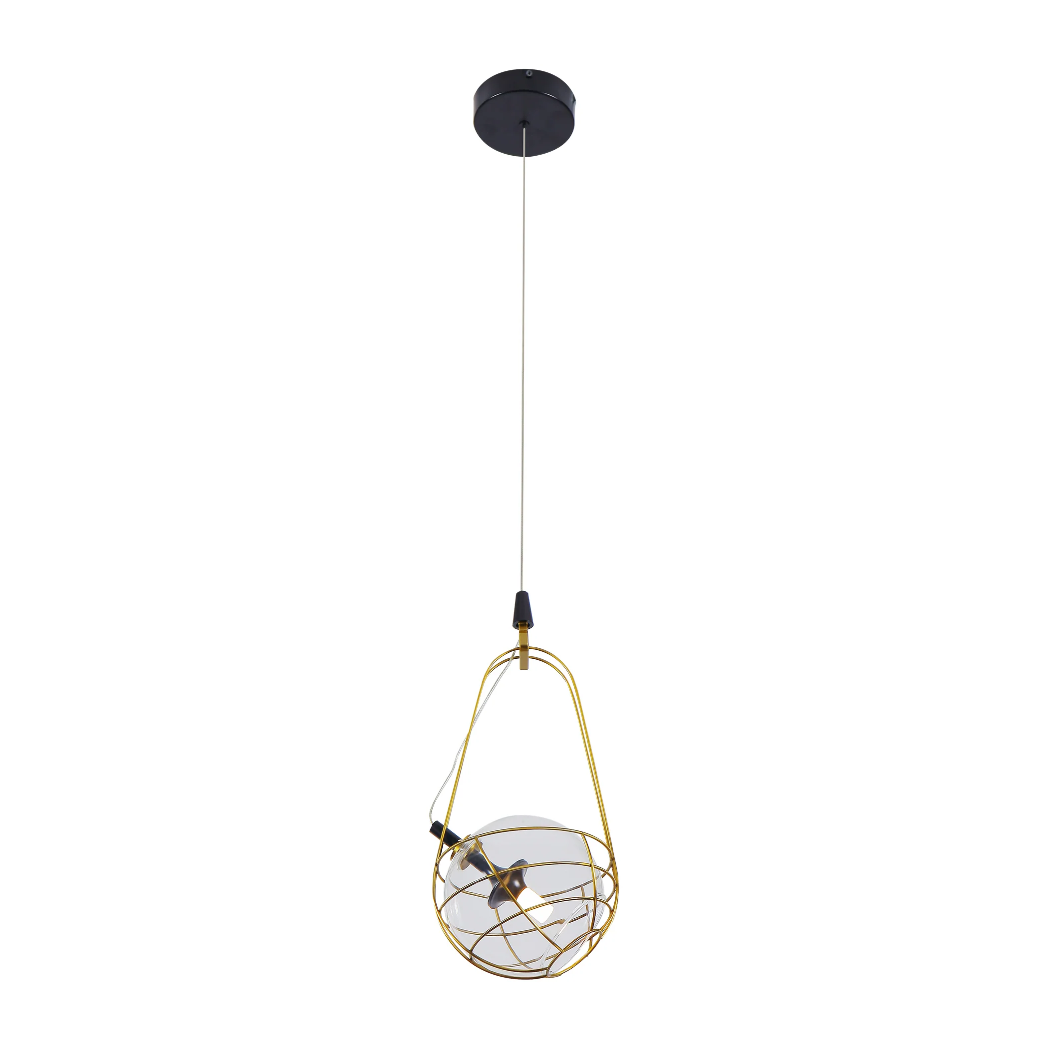 VONN Artisan Firenze VAP2151AB 8" Integrated LED ETL Certified Height Adjustable Pendant with Glass Shade - Image 9