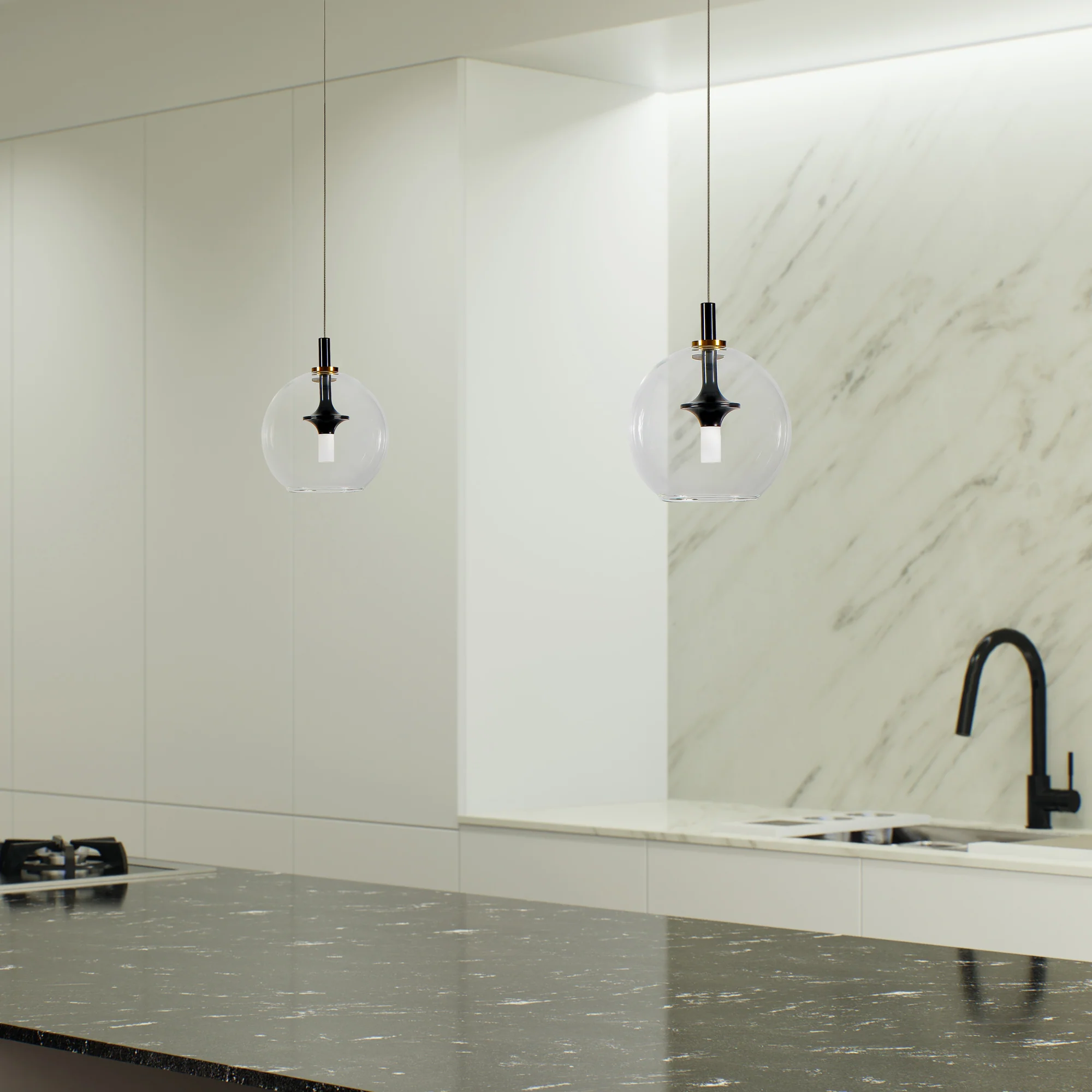 VONN Artisan Portofino VAP2161AB 7" Integrated LED ETL Certified Height Adjustable Pendant w/ Glass Shade - Image 6