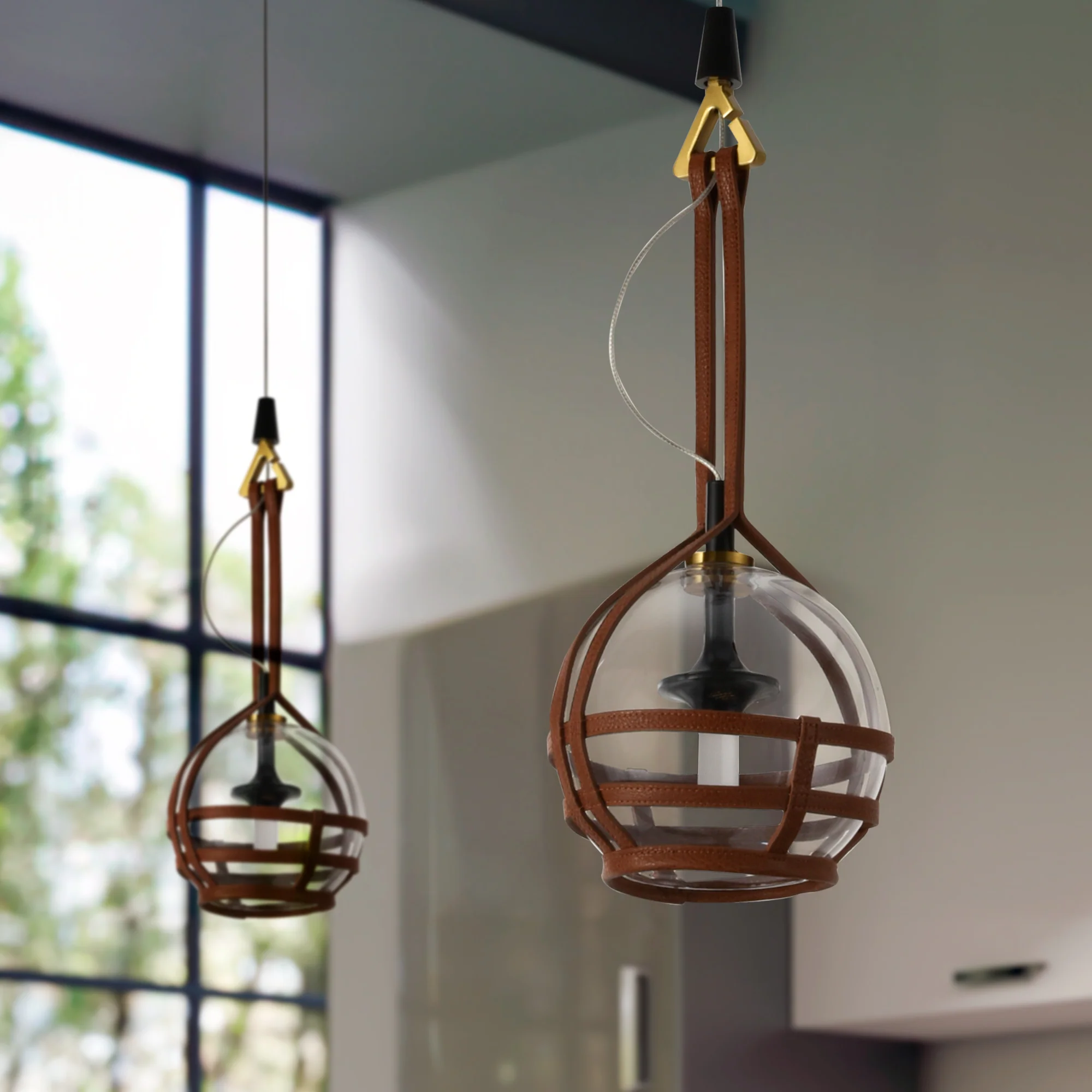 VONN Artisan Bari VAP2171AB 7" Integrated LED ETL Certified Height Adjustable Pendant with Glass Shade - Image 5