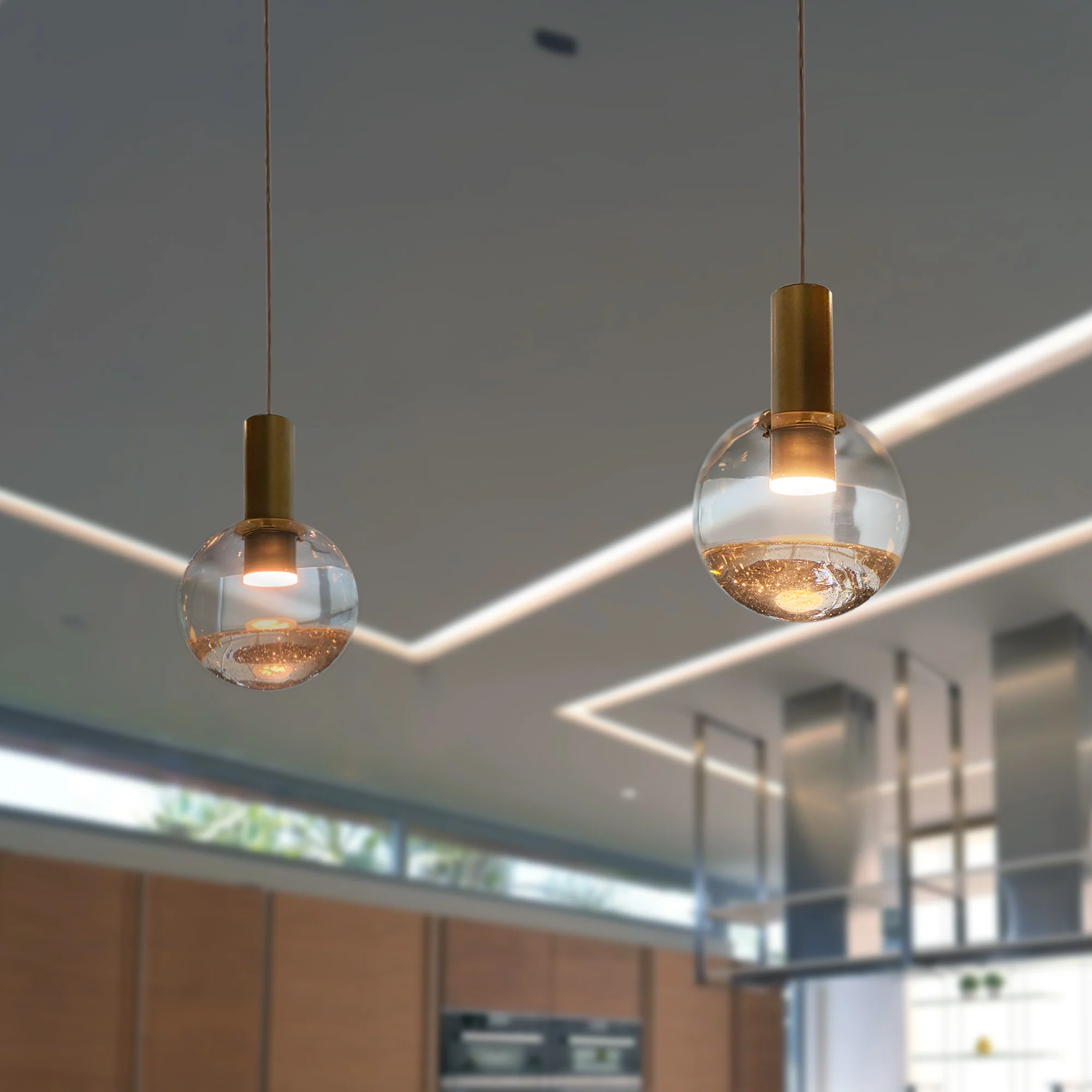 VONN Artisan Sienna VAP2181BRS 5" Integrated LED ETL Certified Height Adjustable Pendant Light, Brass