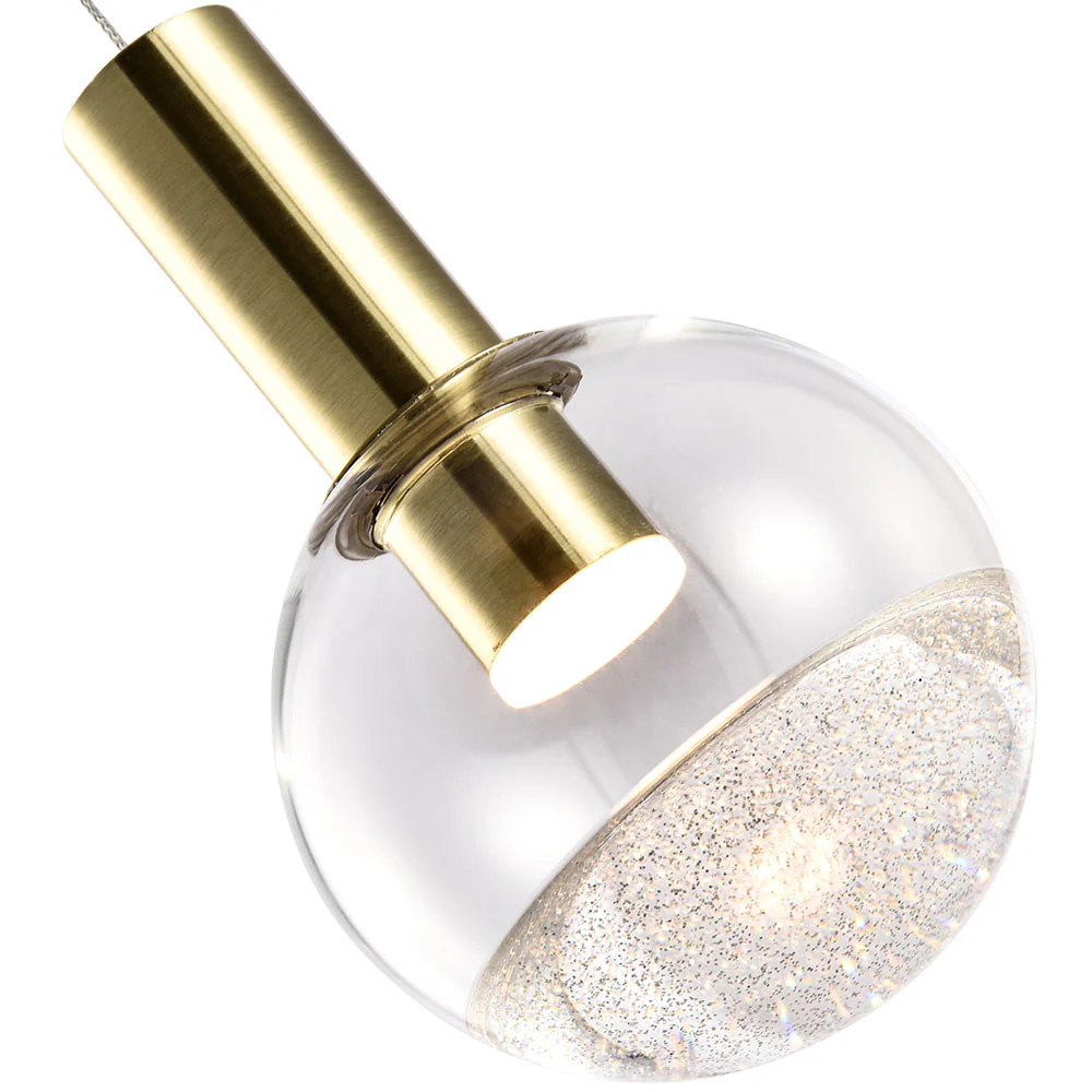 VONN Artisan Sienna VAP2181BRS 5" Integrated LED ETL Certified Height Adjustable Pendant Light, Brass - Image 2