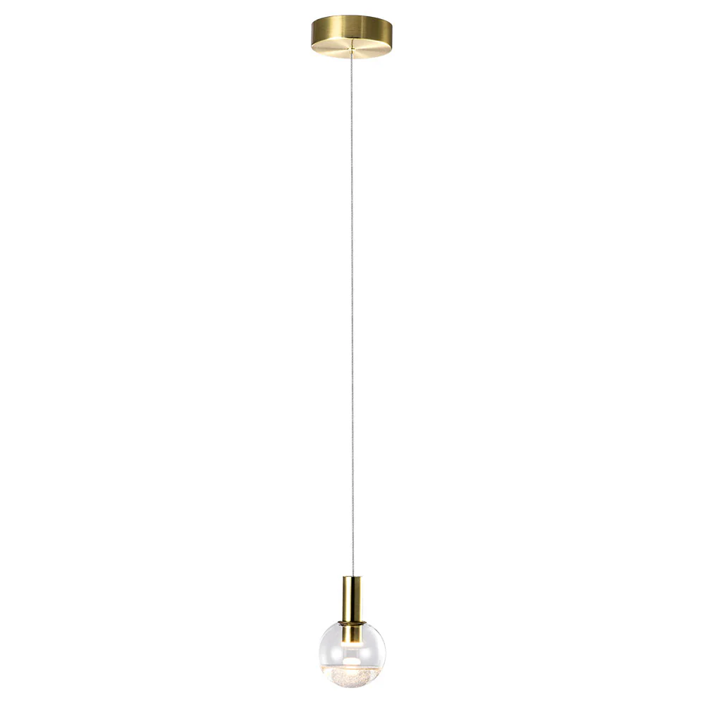 VONN Artisan Sienna VAP2181BRS 5" Integrated LED ETL Certified Height Adjustable Pendant Light, Brass - Image 9