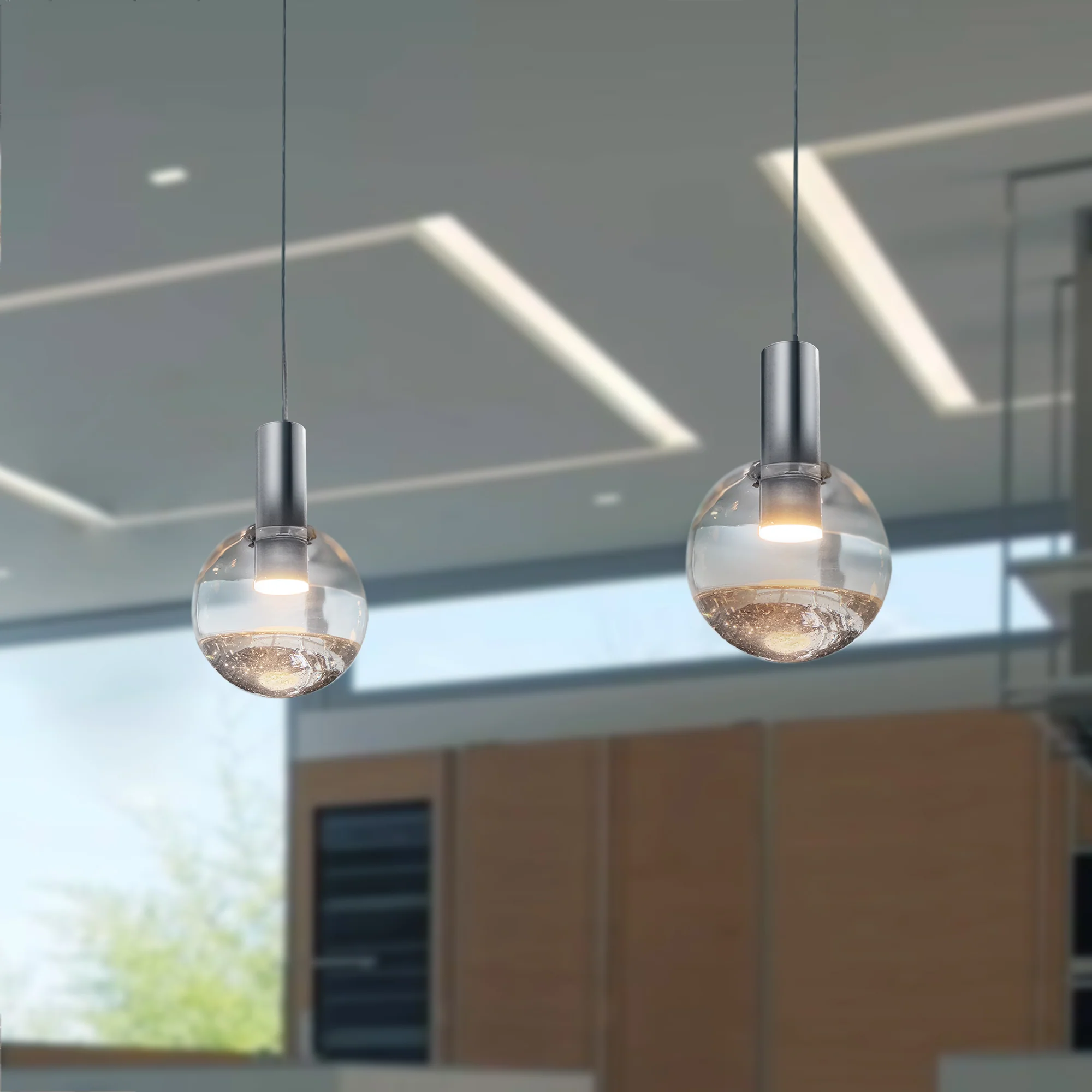 VONN Artisan Sienna VAP2181CH 5" Integrated LED ETL Certified Height Adjustable Pendant Light, Chrome