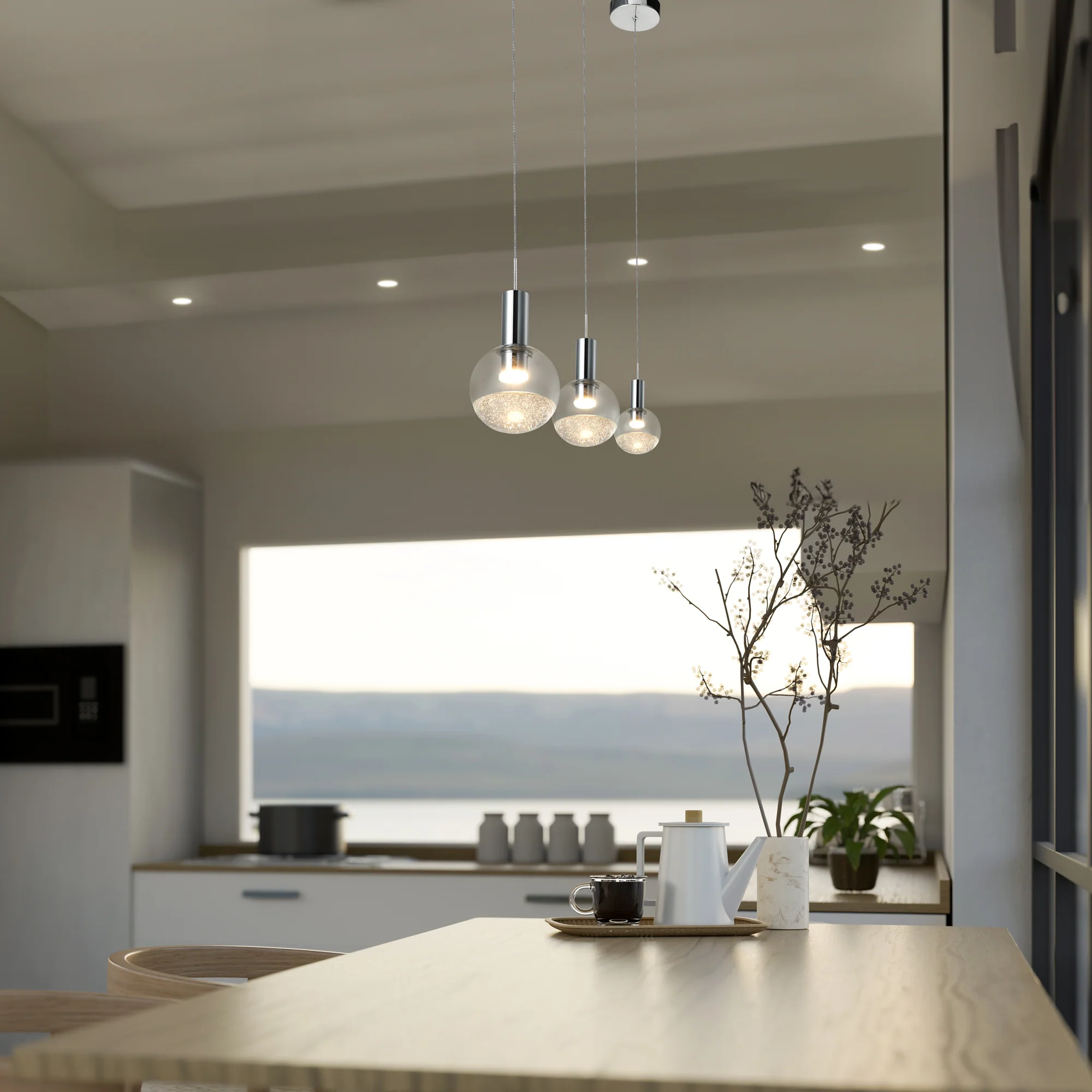 VONN Artisan Sienna VAP2181CH 5" Integrated LED ETL Certified Height Adjustable Pendant Light, Chrome - Image 4