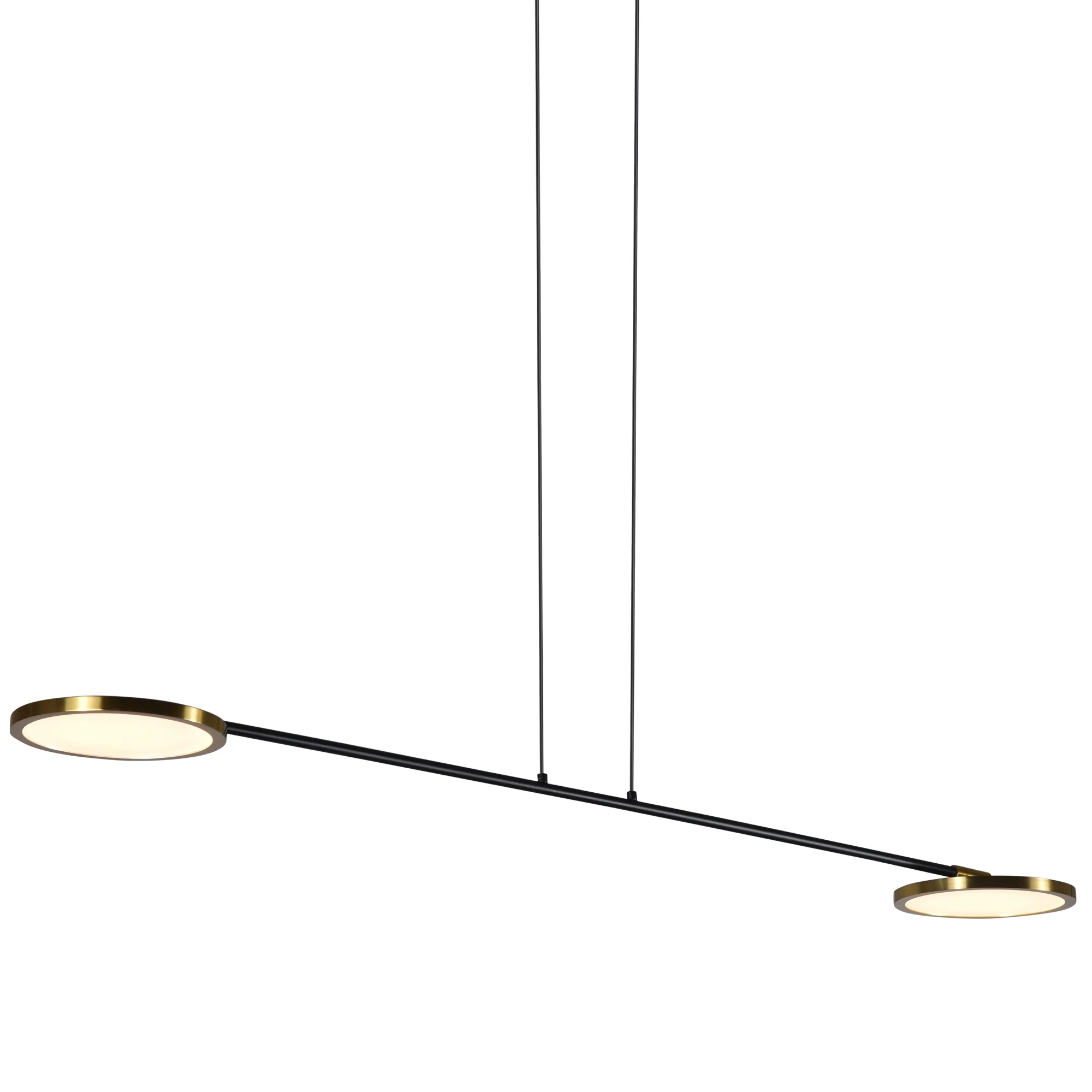 VONN Artisan Torino VAP2192AB 39" Integrated LED ETL Certified Height Adjustable Pendant, Rotating Disks, Antique Brass - Image 7