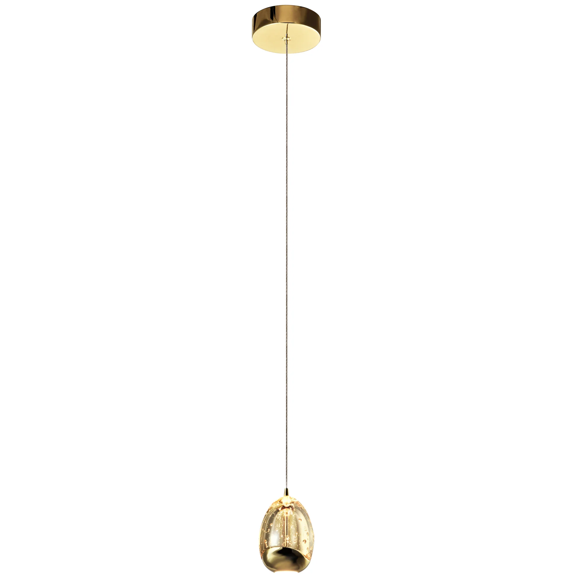 VONN Artisan Venezia VAP2201GL 3.5" Integrated LED ETL Certified Height Adjustable Pendant w/ Glass Shade, Gold - Image 10