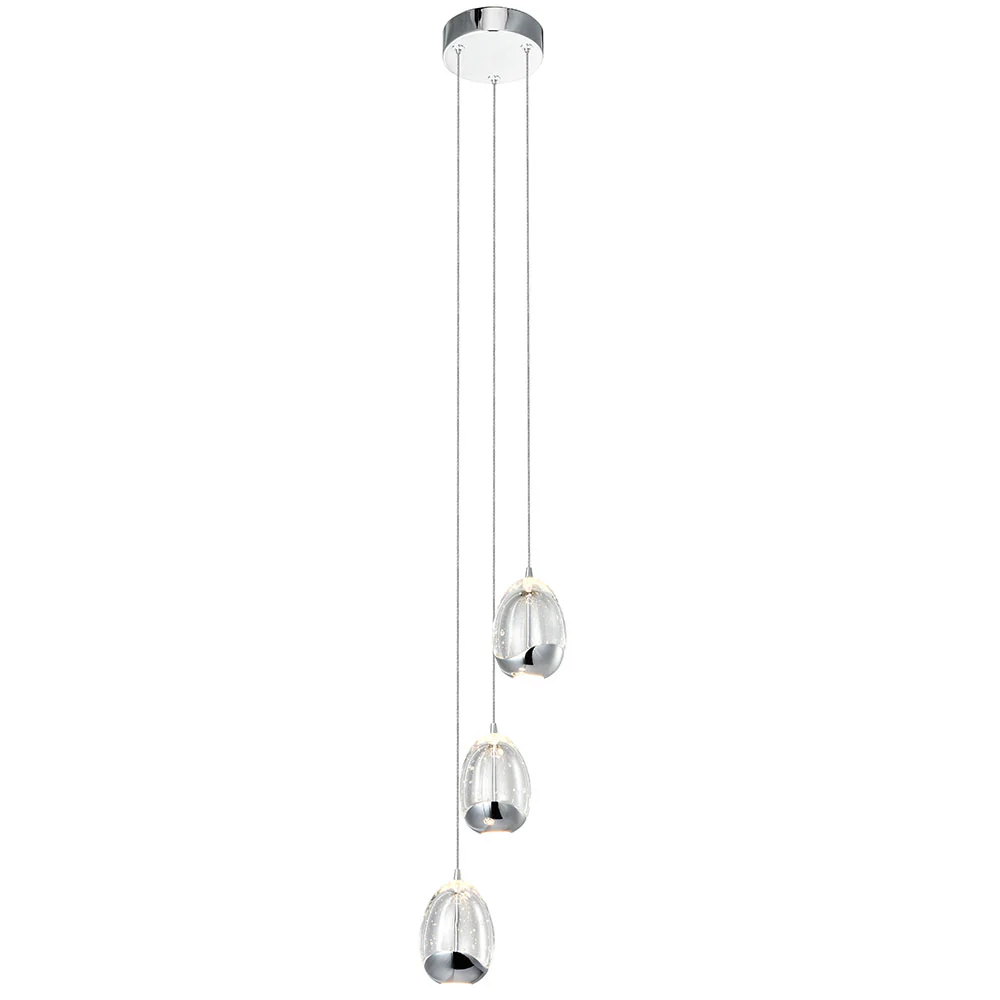 VONN Artisan Venezia VAP2203CH 3-Light Integrated LED ETL Certified Pendant, Height Adjustable Chandelier, Black - Image 8