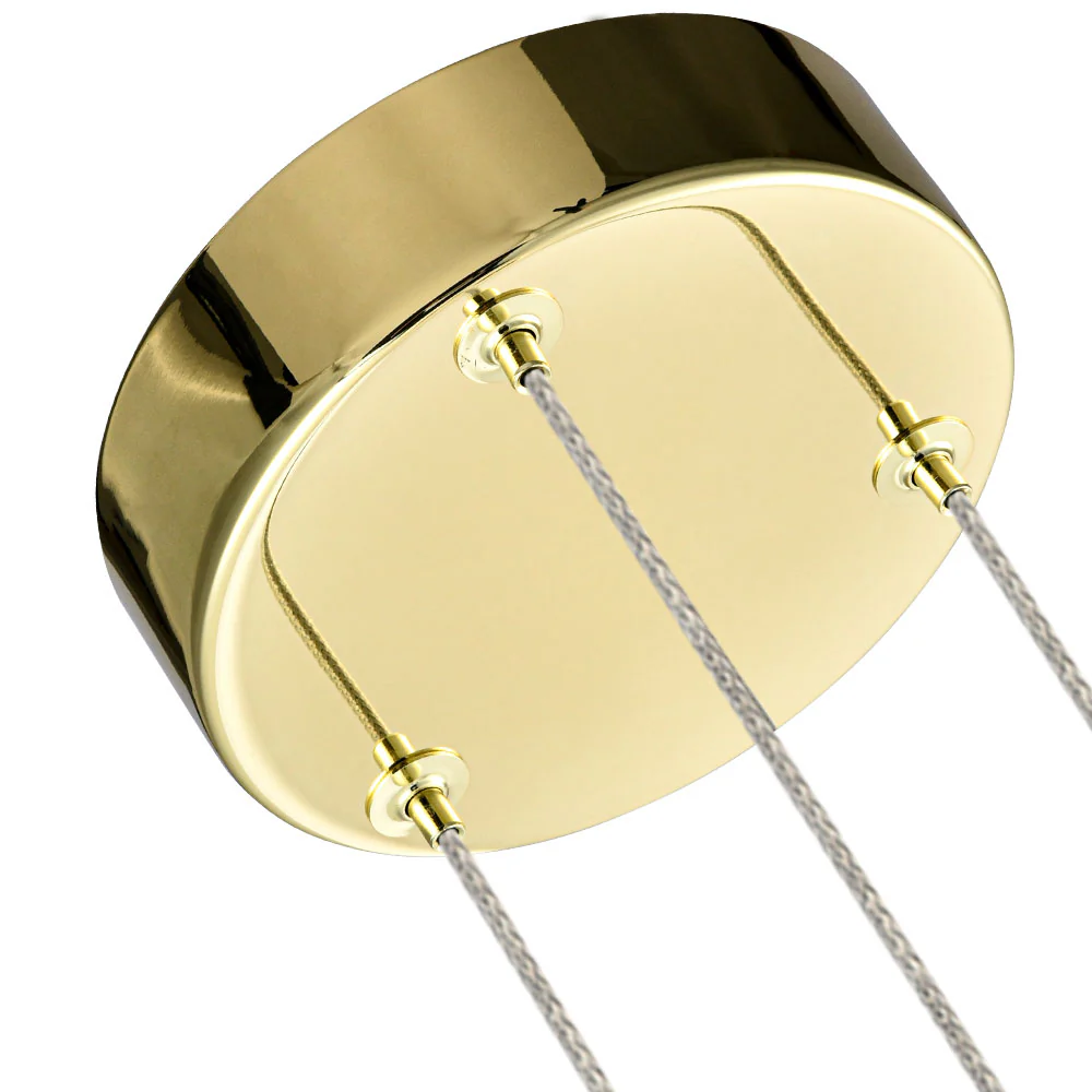 VONN Artisan Venezia VAP2203GL 3-Light Integrated LED ETL Certified Pendant, Height Adjustable Chandelier, Gold - Image 10