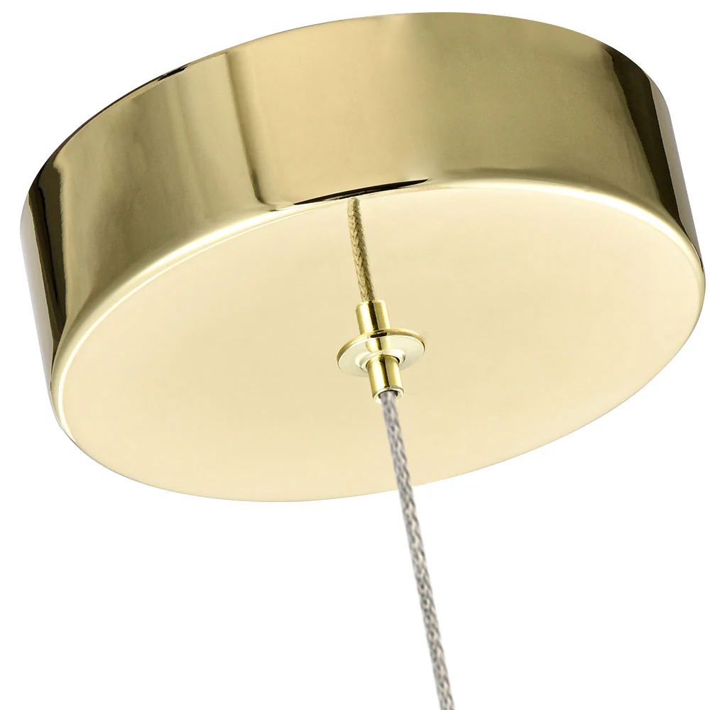 VONN Artisan Amalfi VAP2211GL 4.75" Integrated LED ETL Certified Height Adjustable Pendant w/ Cone Shade, Gold - Image 11