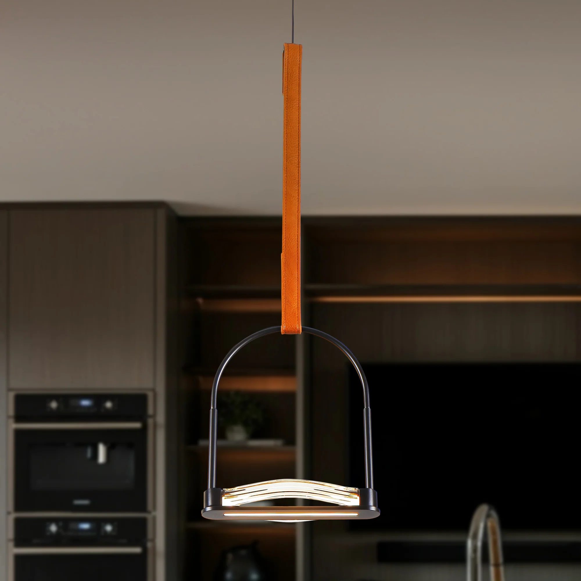 VONN Artisan Ravenna VAP2231BL 8" Integrated LED ETL Certified Height Adjustable Pendant with Glass Shade - Image 4