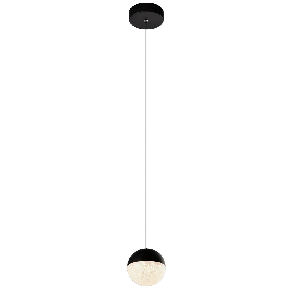 VONN Artisan Ravello VAP2281BL 5" Integrated LED ETL Certified Height Adjustable Pendant w/ Globe Shade, Black - Image 10