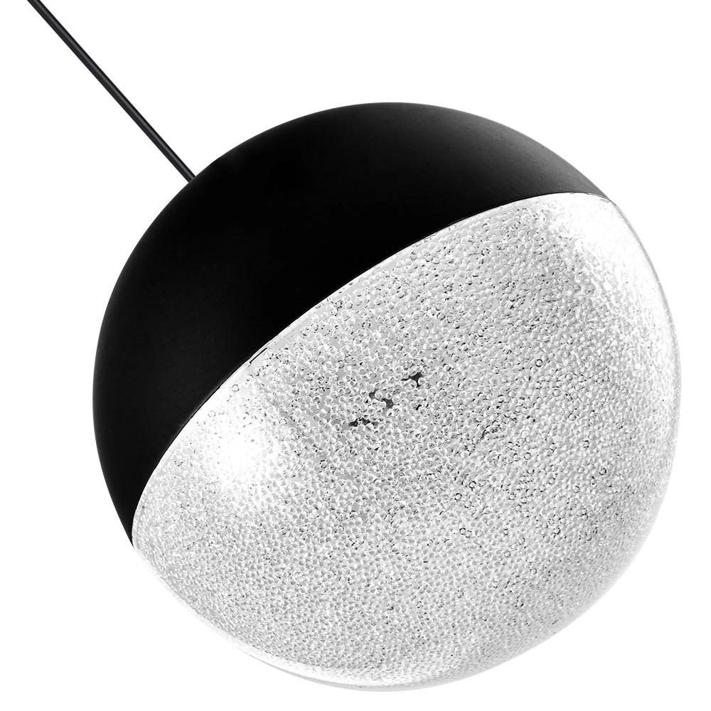 VONN Artisan Ravello VAP2281BL 5" Integrated LED ETL Certified Height Adjustable Pendant w/ Globe Shade, Black - Image 11