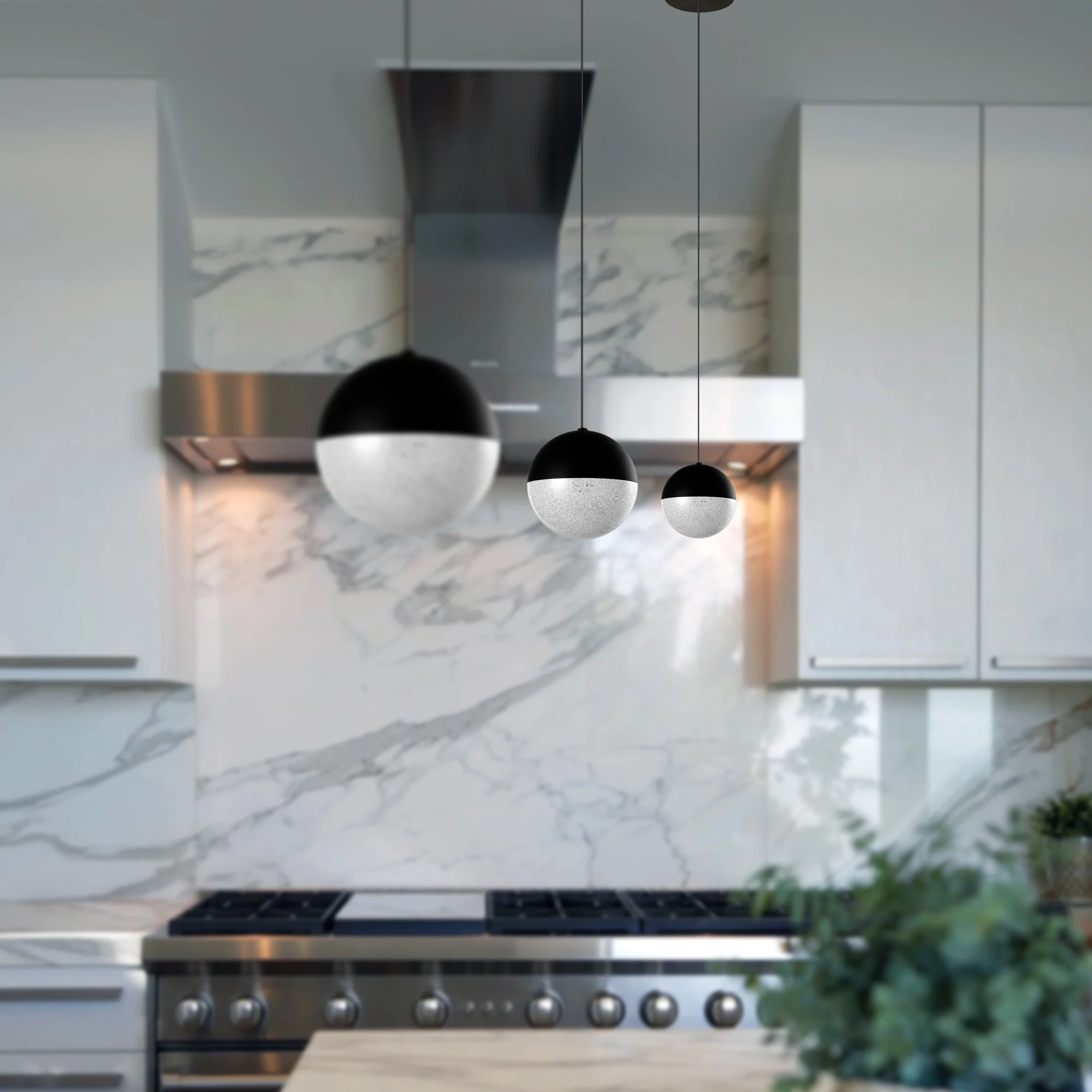VONN Artisan Ravello VAP2281BL 5" Integrated LED ETL Certified Height Adjustable Pendant w/ Globe Shade, Black - Image 6