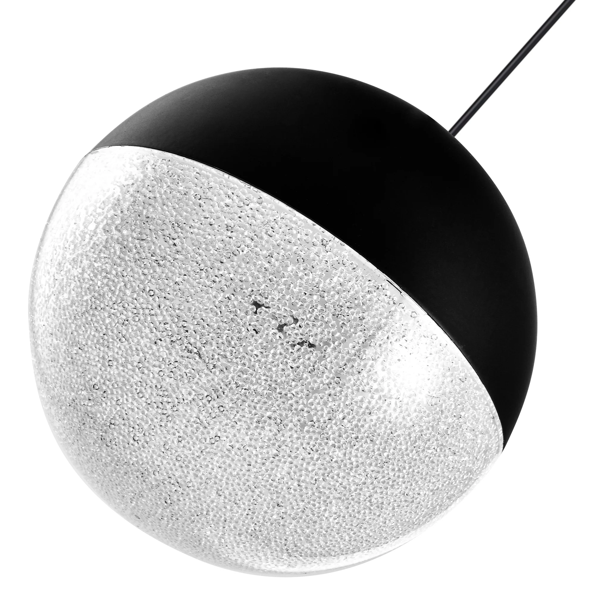 VONN Artisan Ravello VAP2281BL 5" Integrated LED ETL Certified Height Adjustable Pendant w/ Globe Shade, Black - Image 9