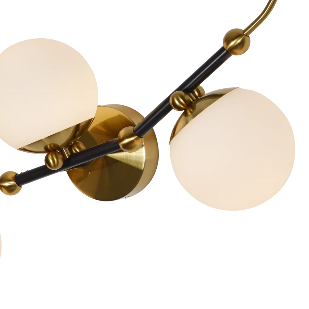 VONN Artisan Chianti VAW1123AB 39" Integrated LED ETL Certified Wall Sconce Light with 3 Glass Shades, Antique Brass - Image 10