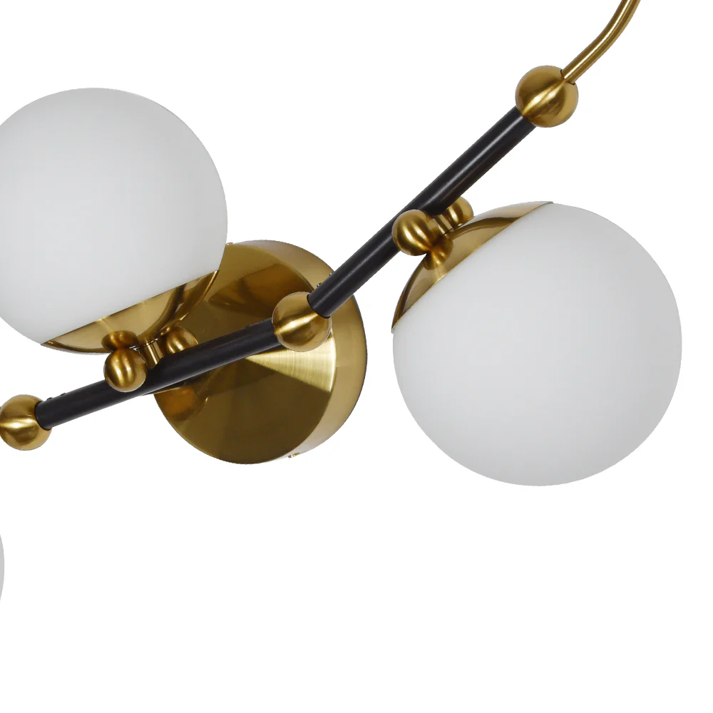 VONN Artisan Chianti VAW1123AB 39" Integrated LED ETL Certified Wall Sconce Light with 3 Glass Shades, Antique Brass - Image 11