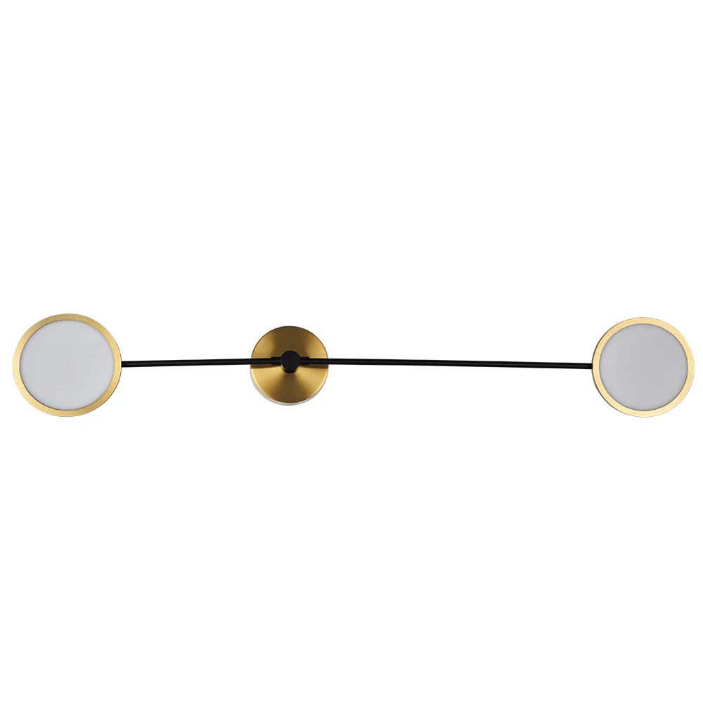 VONN Artisan Torino VAW1192AB 39" Integrated LED ETL Certified Wall Sconce, Rotating LED Circular Disks, Antique Brass - Image 4