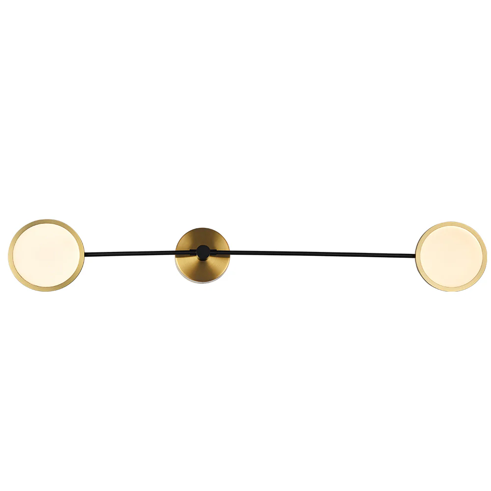 VONN Artisan Torino VAW1192AB 39" Integrated LED ETL Certified Wall Sconce, Rotating LED Circular Disks, Antique Brass - Image 5