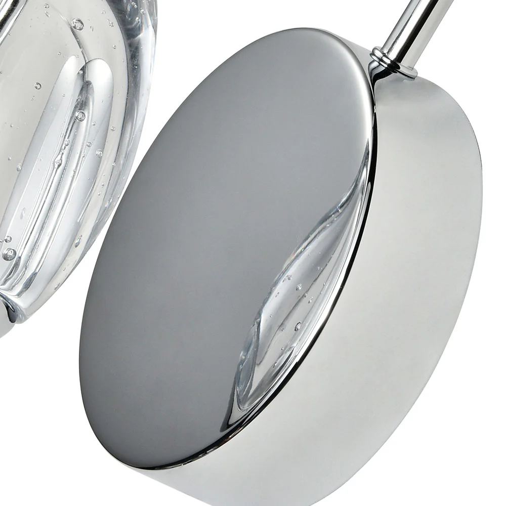 VONN Artisan Venezia VAW1201CH 5" Integrated LED ETL Certified Wall Sconce Light with Clear Glass Shade, Chrome - Image 9
