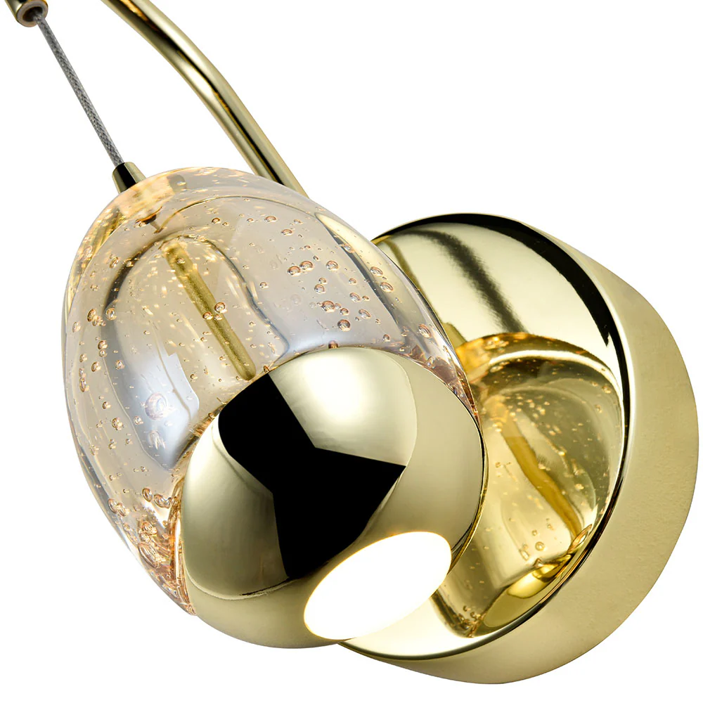VONN Artisan Venezia VAW1201GL 5" Integrated LED ETL Certified Wall Sconce Light with Glass Shade, Gold - Image 10
