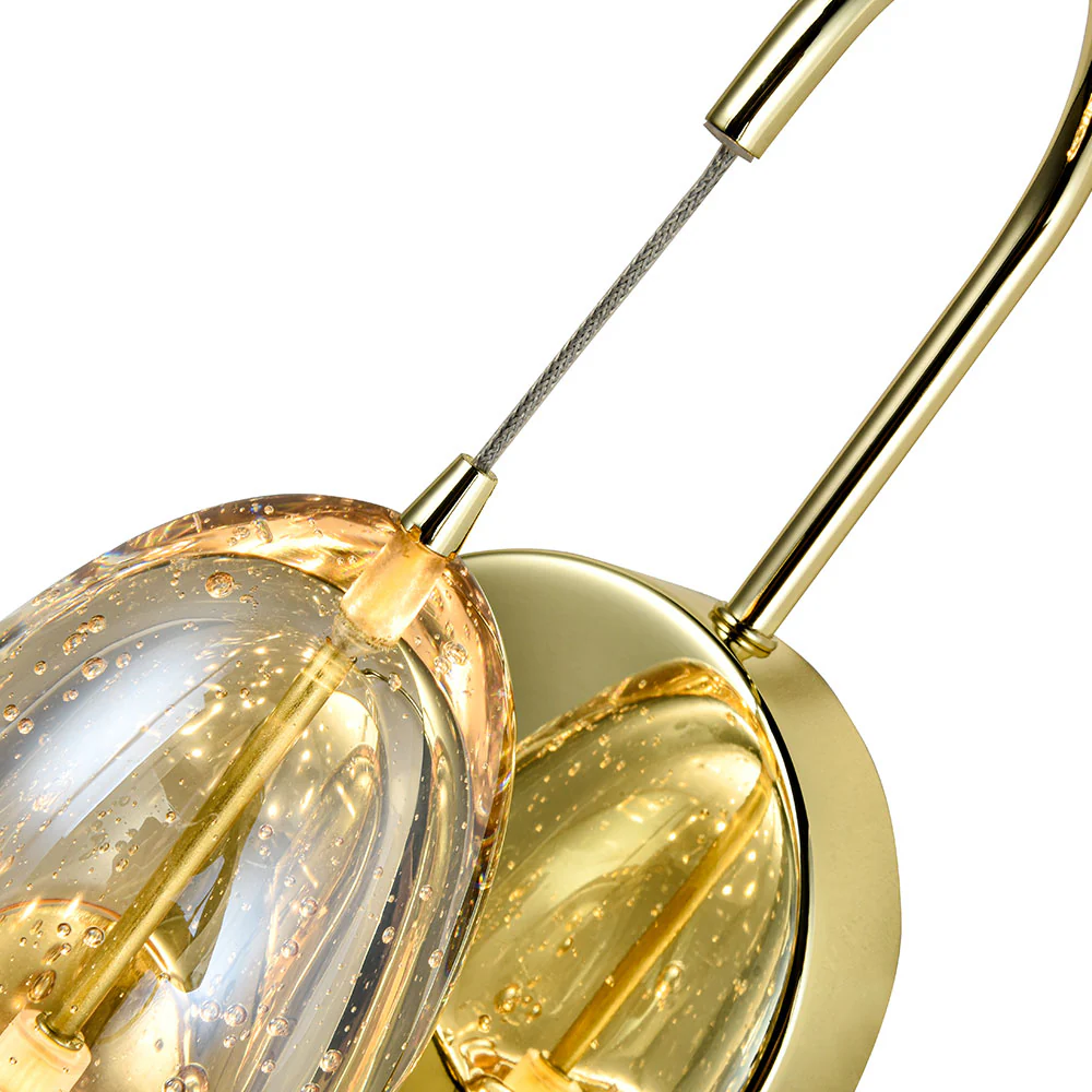 VONN Artisan Venezia VAW1201GL 5" Integrated LED ETL Certified Wall Sconce Light with Glass Shade, Gold - Image 11