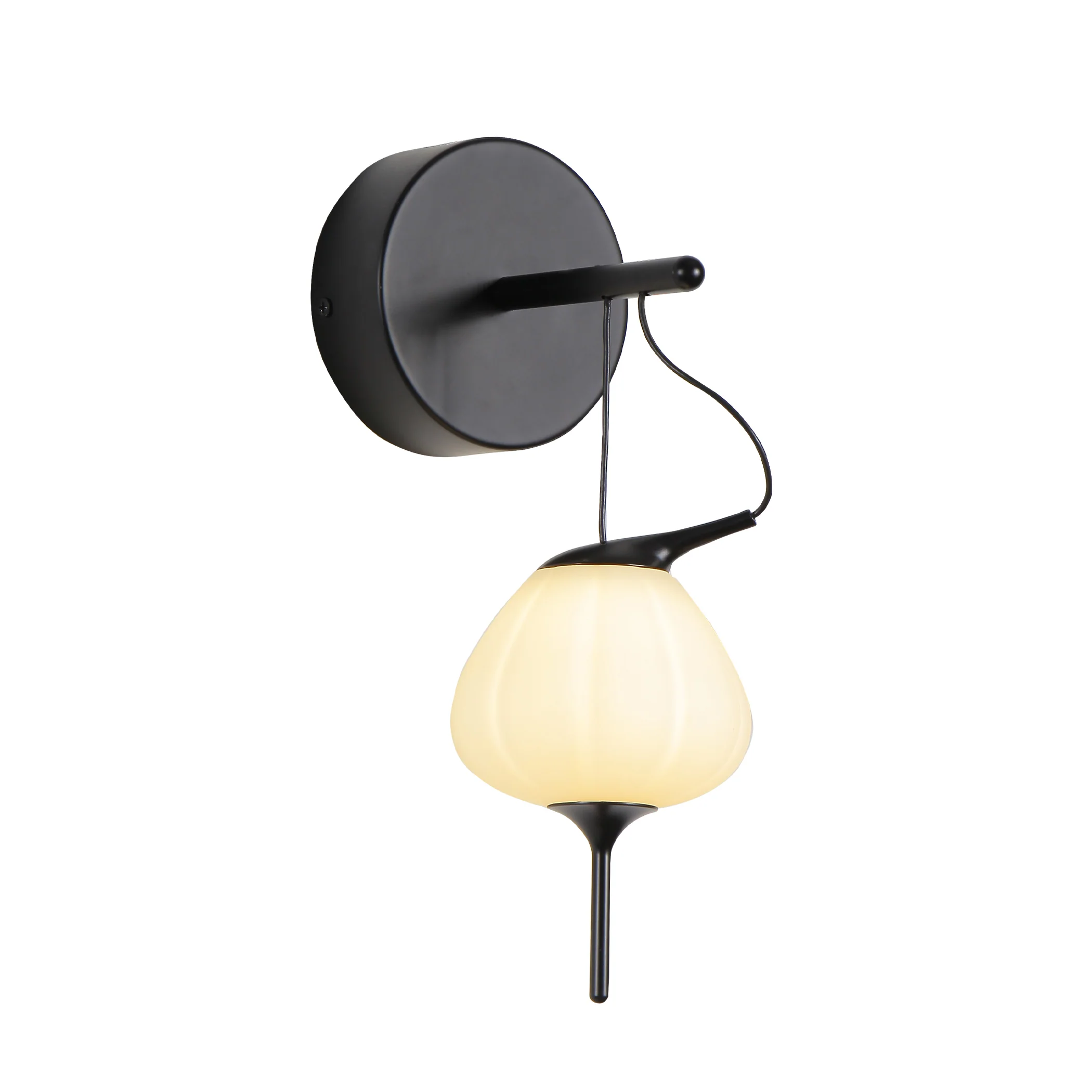 VONN Artisan Lecce VAW1221BL 13" Integrated LED ETL Certified Wall Sconce Light with Glass Shade in Black - Image 7