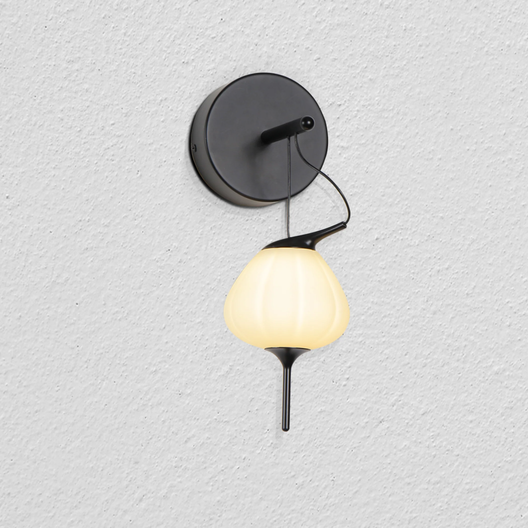 VONN Artisan Lecce VAW1221BL 13" Integrated LED ETL Certified Wall Sconce Light with Glass Shade in Black - Image 8