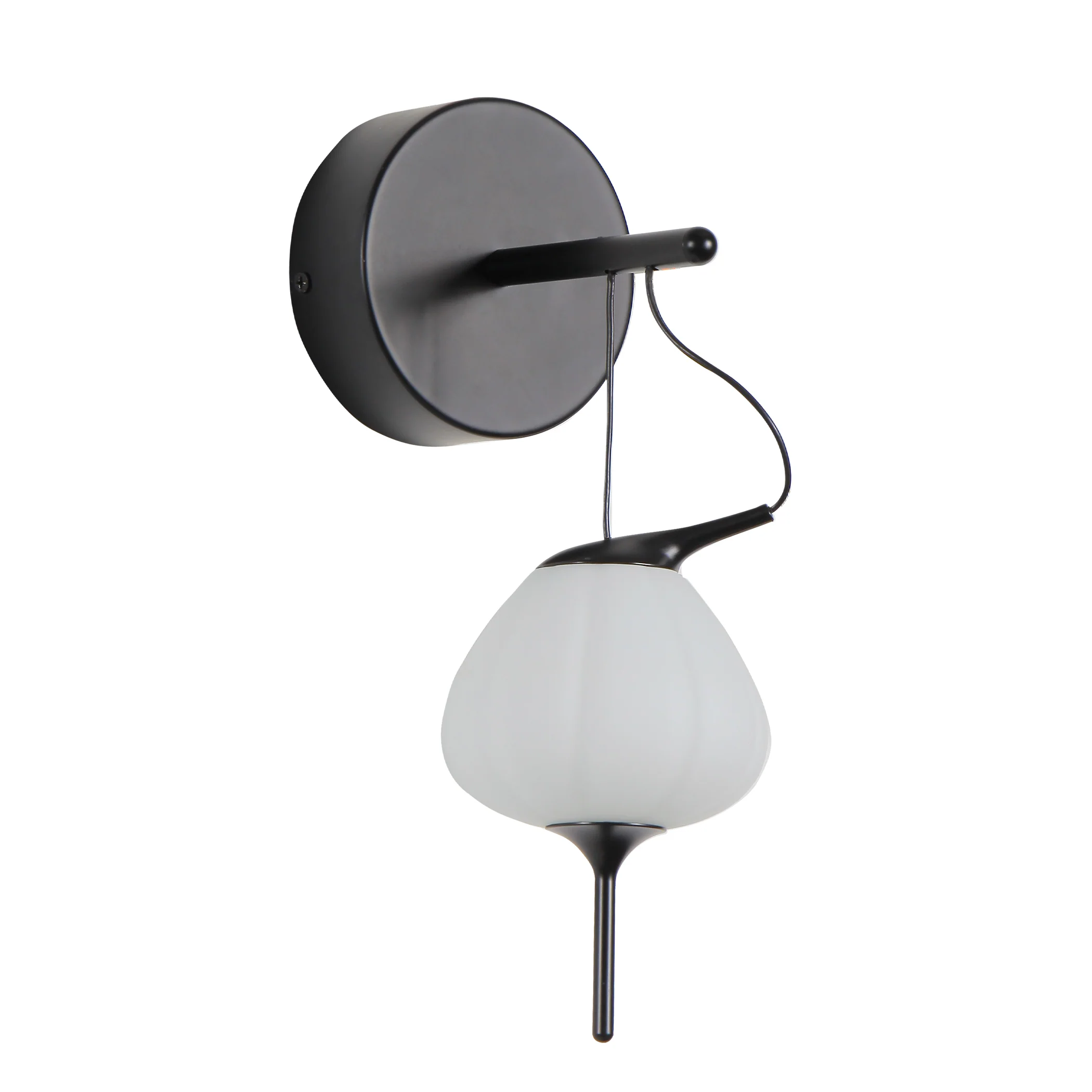 VONN Artisan Lecce VAW1221BL 13" Integrated LED ETL Certified Wall Sconce Light with Glass Shade in Black - Image 9