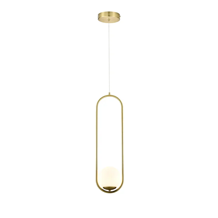 VONN Capri VCP2105AB 7" Integrated LED ETL Certified Height Adjustable Pendant Light with Glass Shade, Antique Brass - Image 9