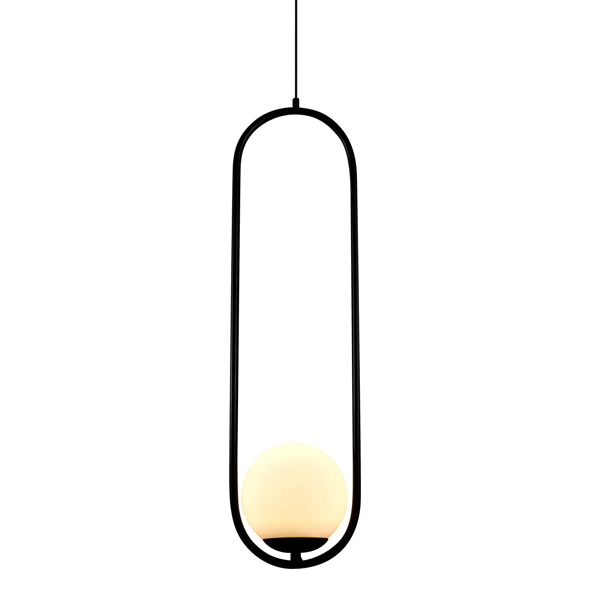 VONN Capri VCP2105BL 7" Integrated LED ETL Certified Height Adjustable Pendant with Glass Shade in Black - Image 6