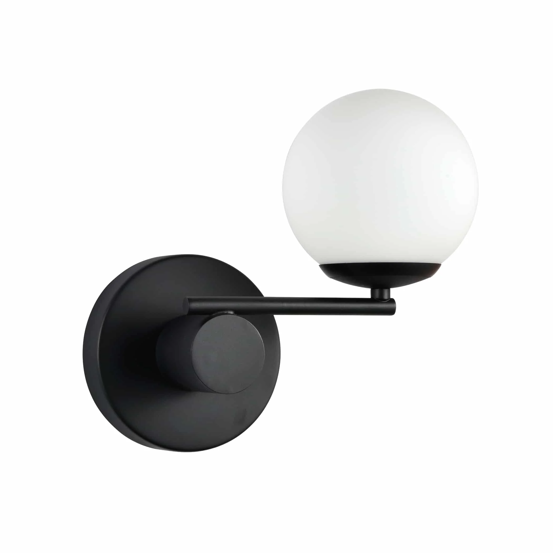 VONN Capri VCW1108BL 9" Integrated LED ETL Certified Wall Sconce Light in Black with 1 Glass Shade - Image 4