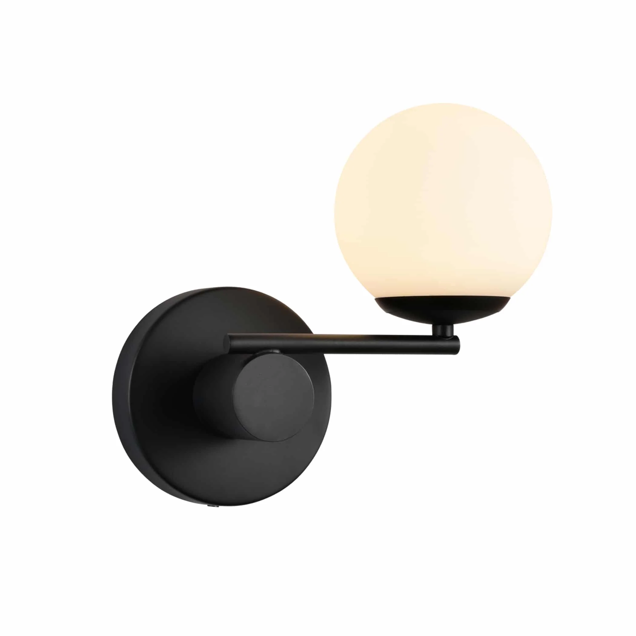 VONN Capri VCW1108BL 9" Integrated LED ETL Certified Wall Sconce Light in Black with 1 Glass Shade - Image 5