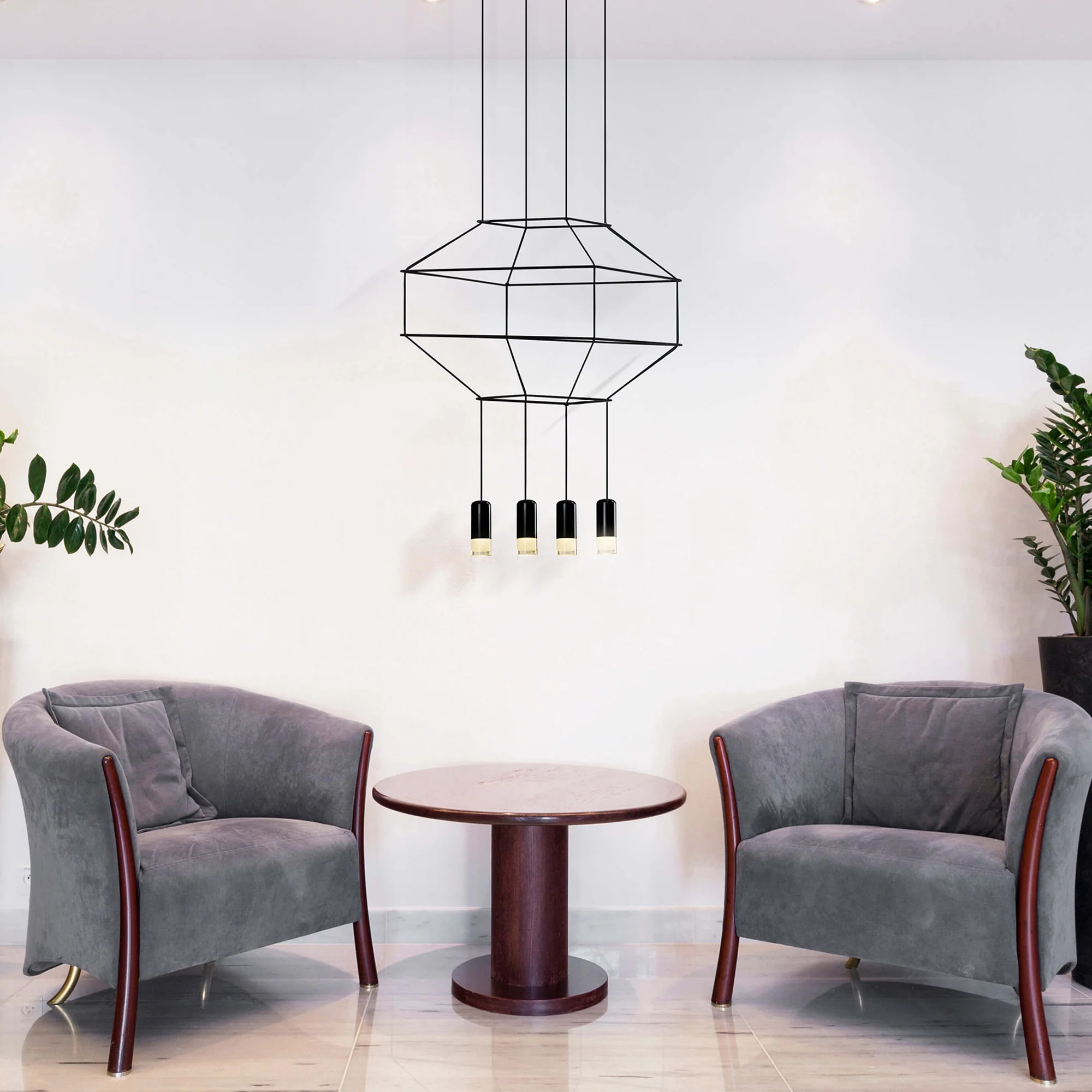 VONN Expression VEP28004BL 18" 4-Light ETL Certified Integrated LED Height Adjustable Pendant in Black - Image 6
