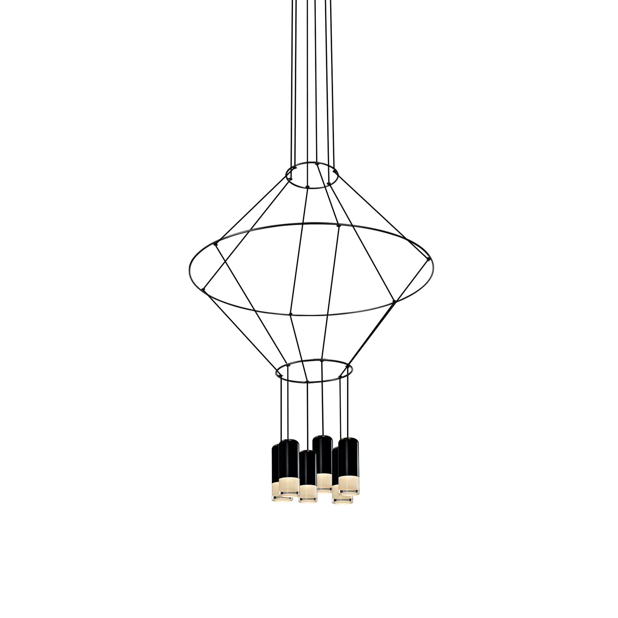 VONN Expression VEP28206BL 24" 6-Light ETL Certified Integrated LED Height Adjustable Pendant in Black - Image 8