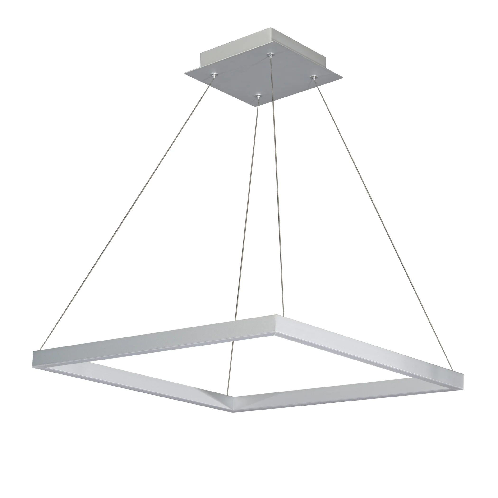 VONN Atria VMC31620AL 20" Integrated LED ETL Certified Square Chandelier Pendant, Height Adjustable Chandelier in Silver - Image 10
